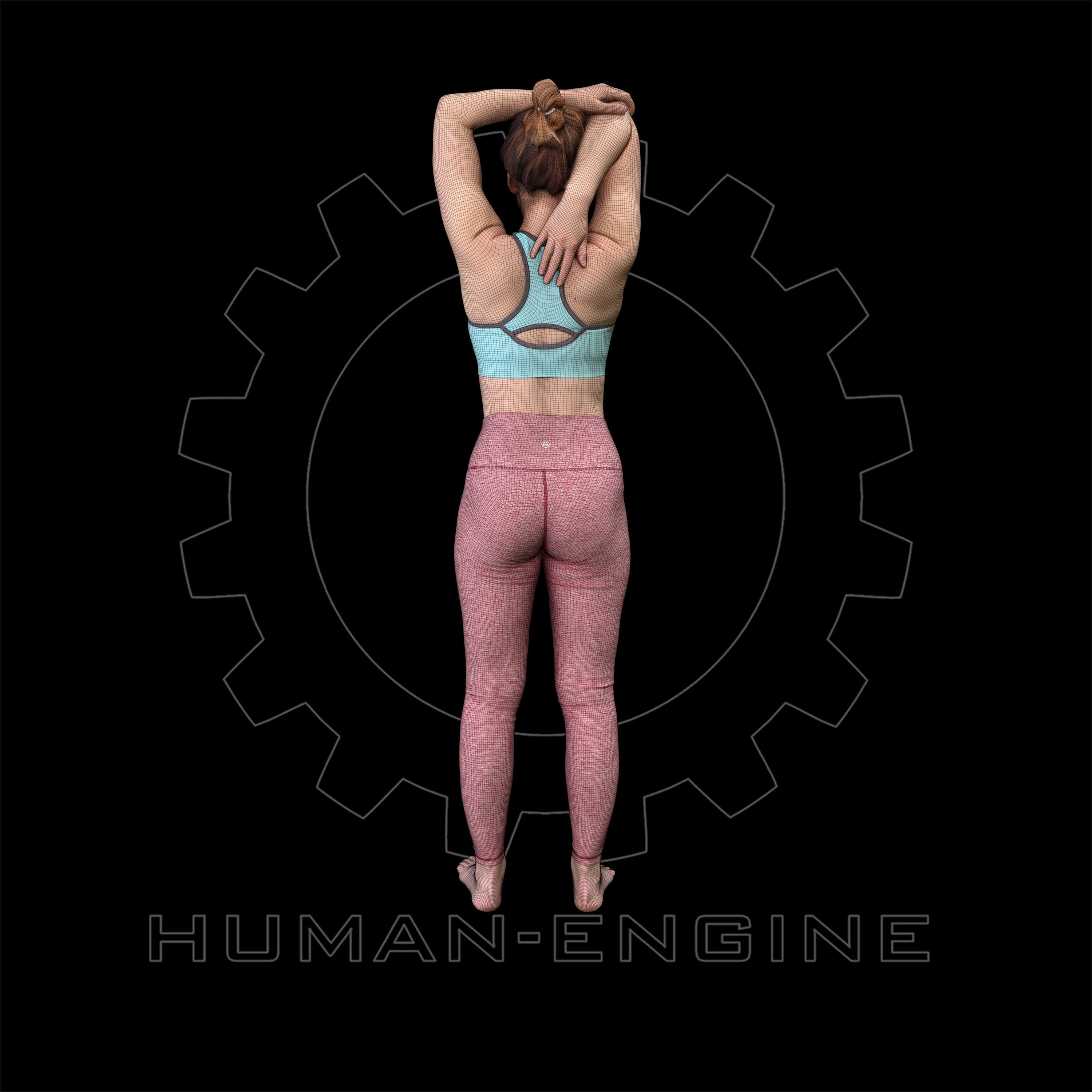 Female Scan - Katia 06 Yoga Pose 3D model_6