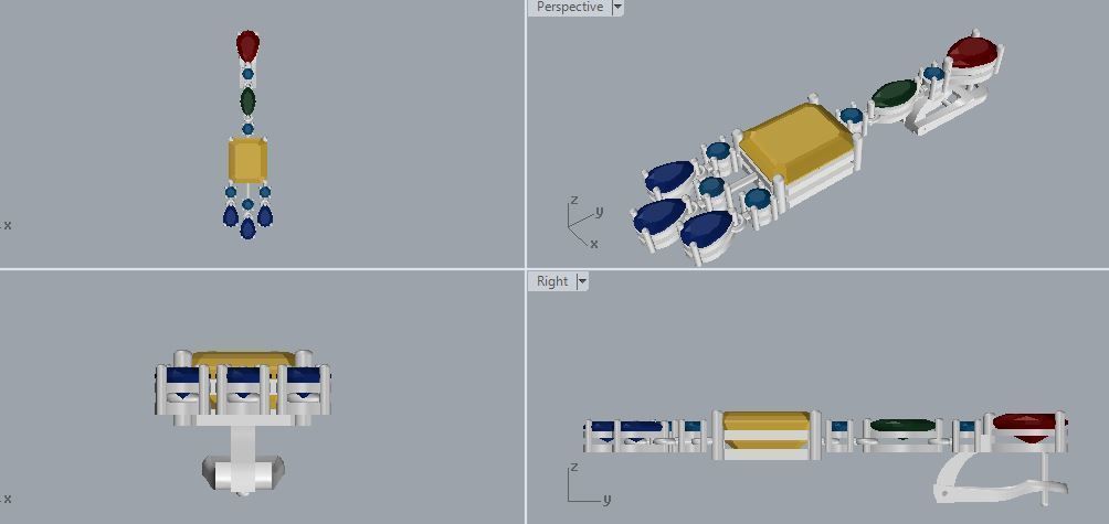 Graff Earrings 01 3D print model_9