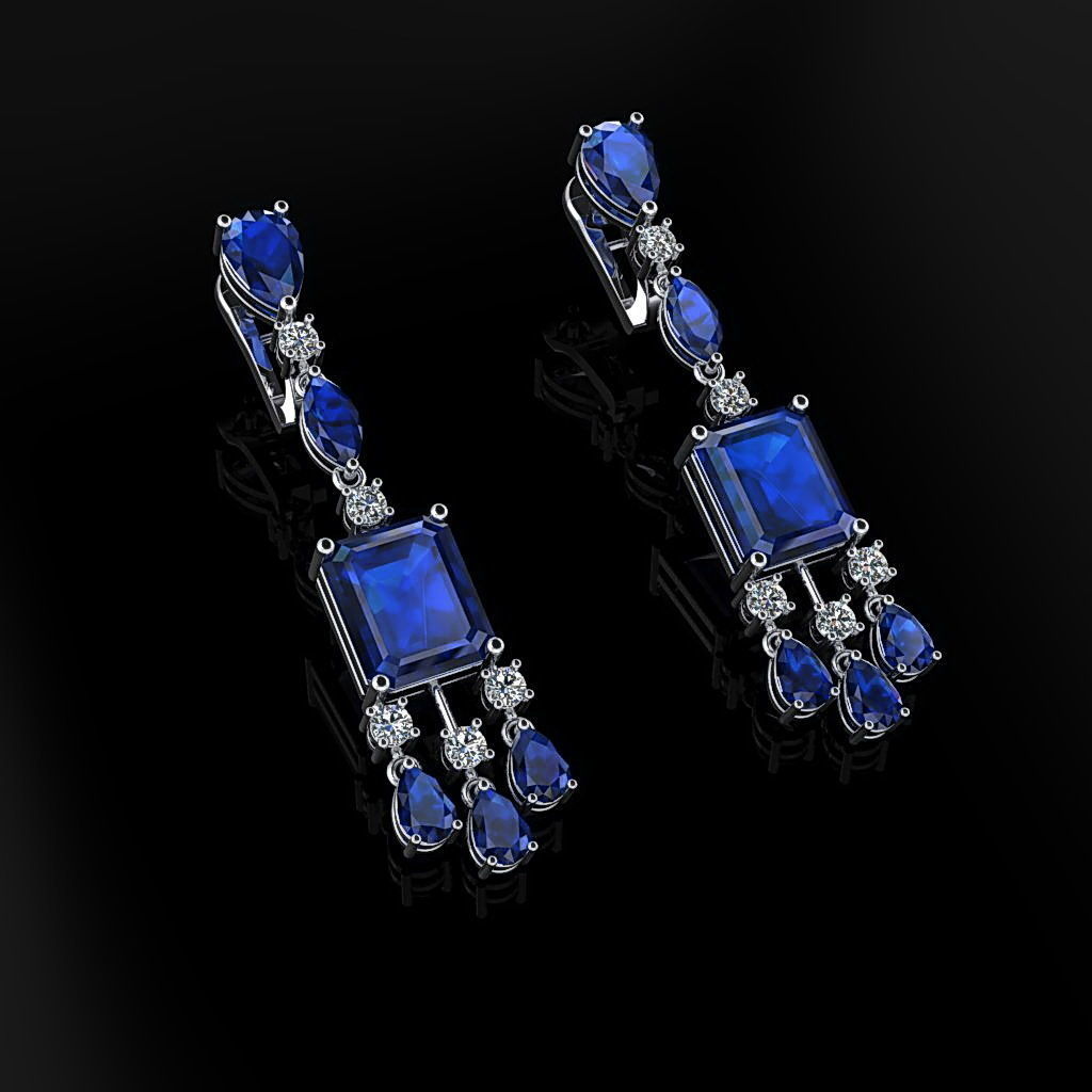 Graff Earrings 01 3D print model_2