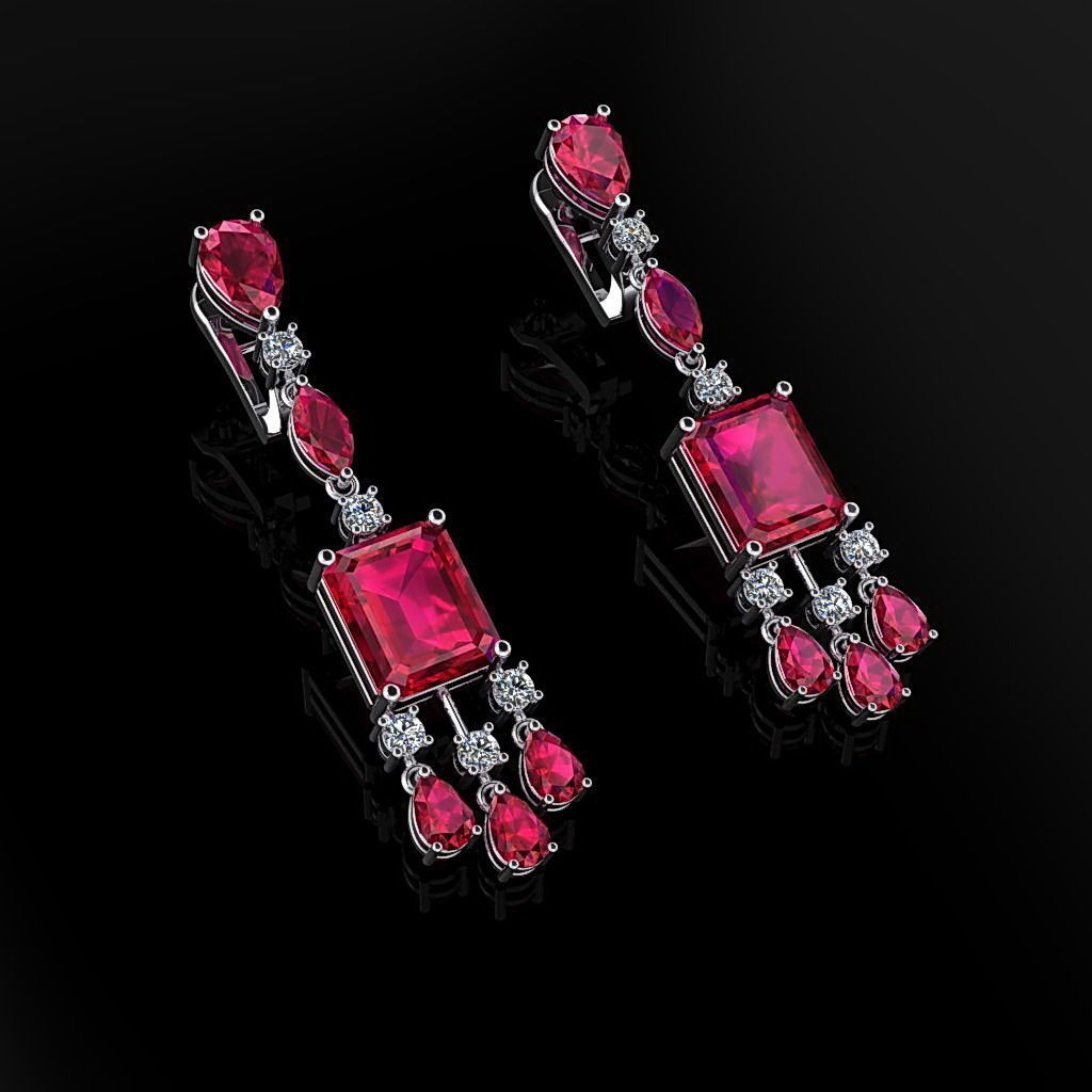 Graff Earrings 01 3D print model_1