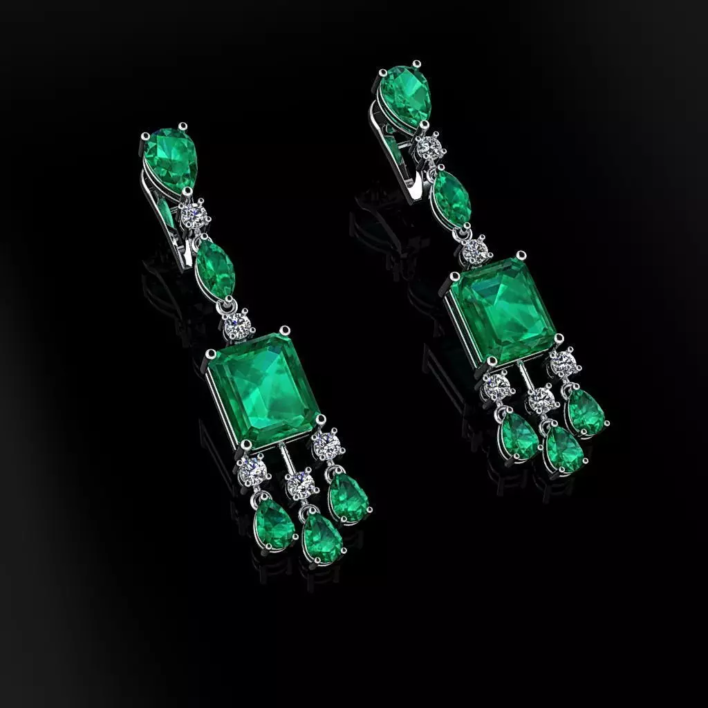 Graff Earrings 01 3D print model_0