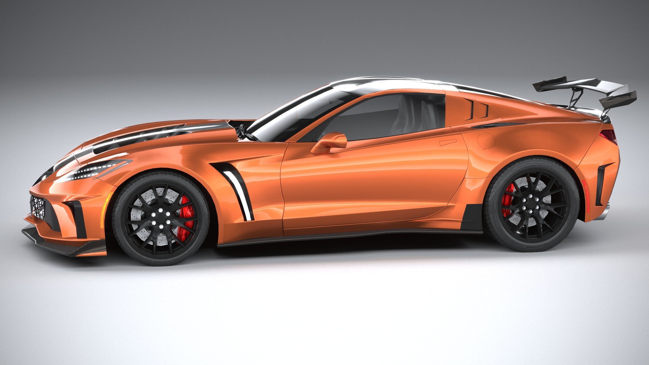 Generic c7 sport car 3D model_12