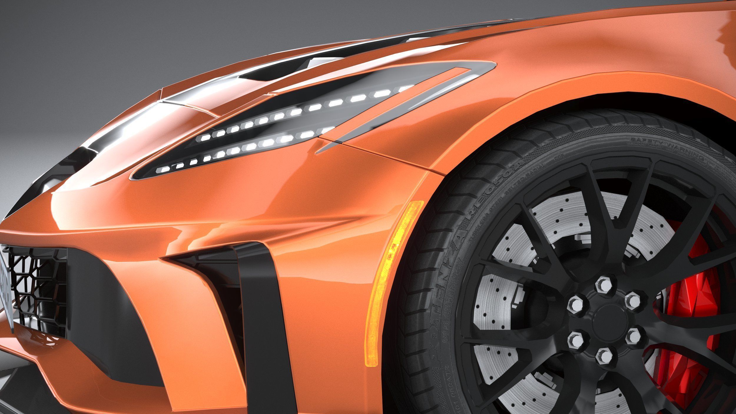 Generic c7 sport car 3D model_10