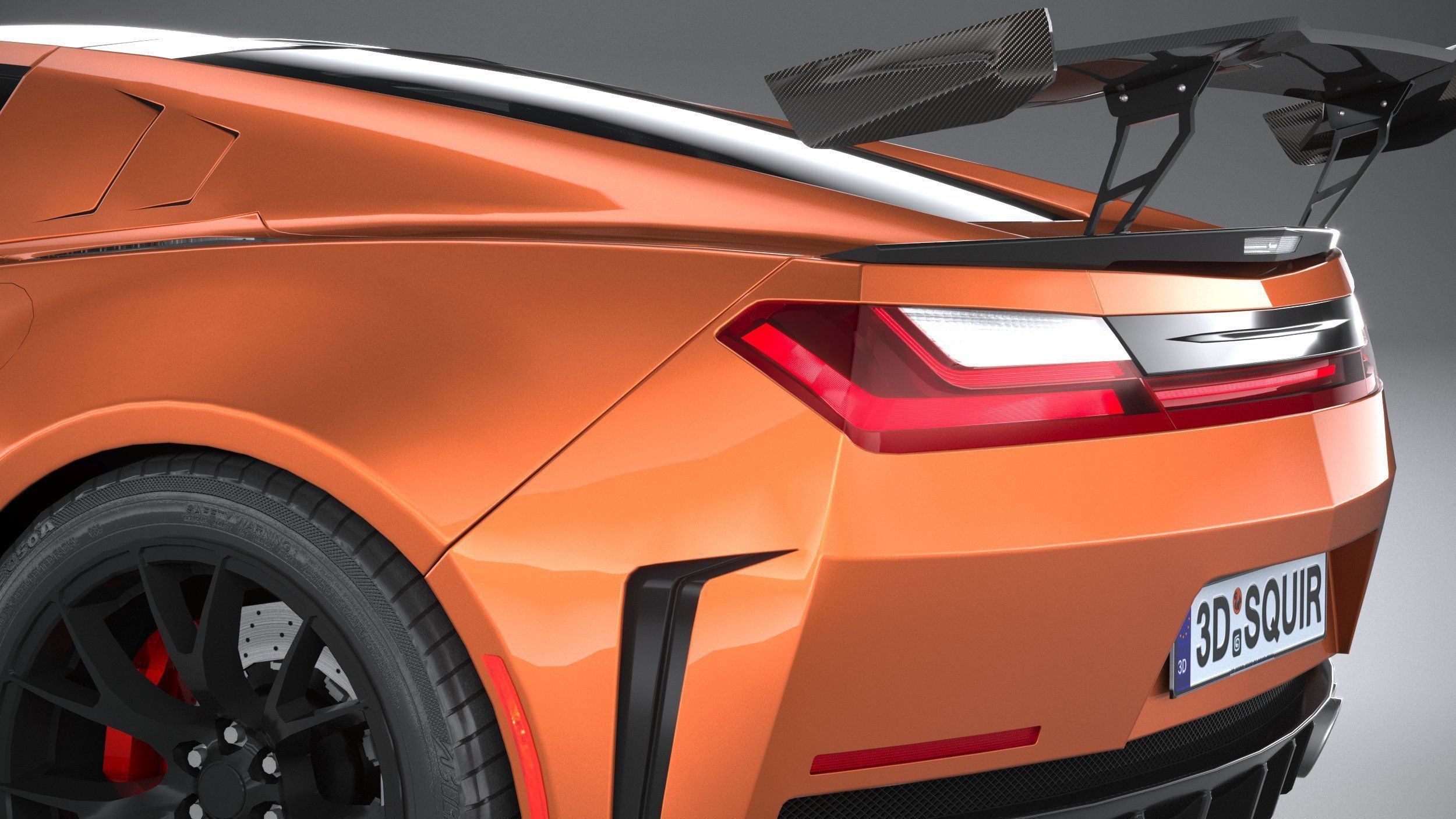 Generic c7 sport car 3D model_11