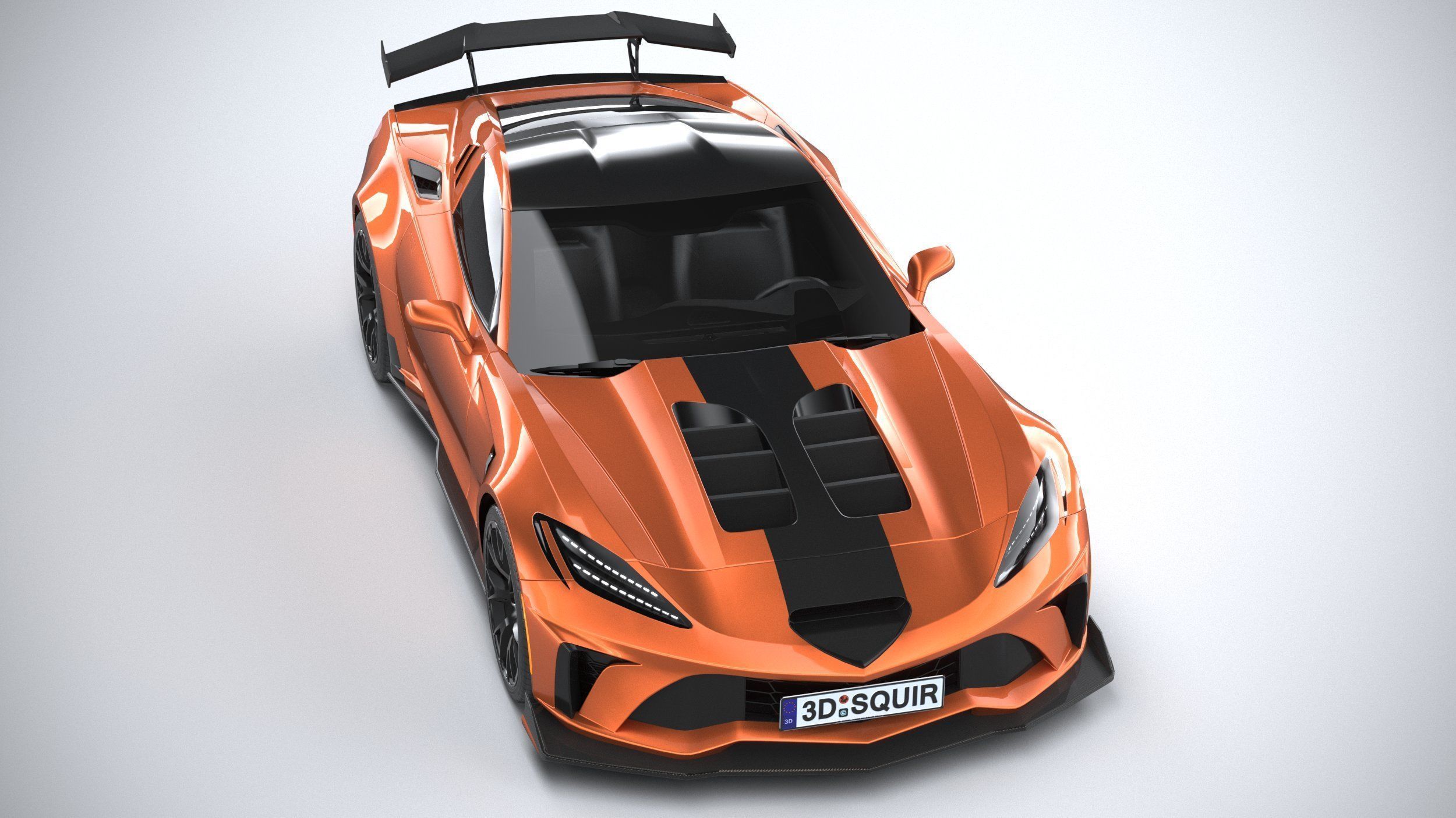Generic c7 sport car 3D model_16