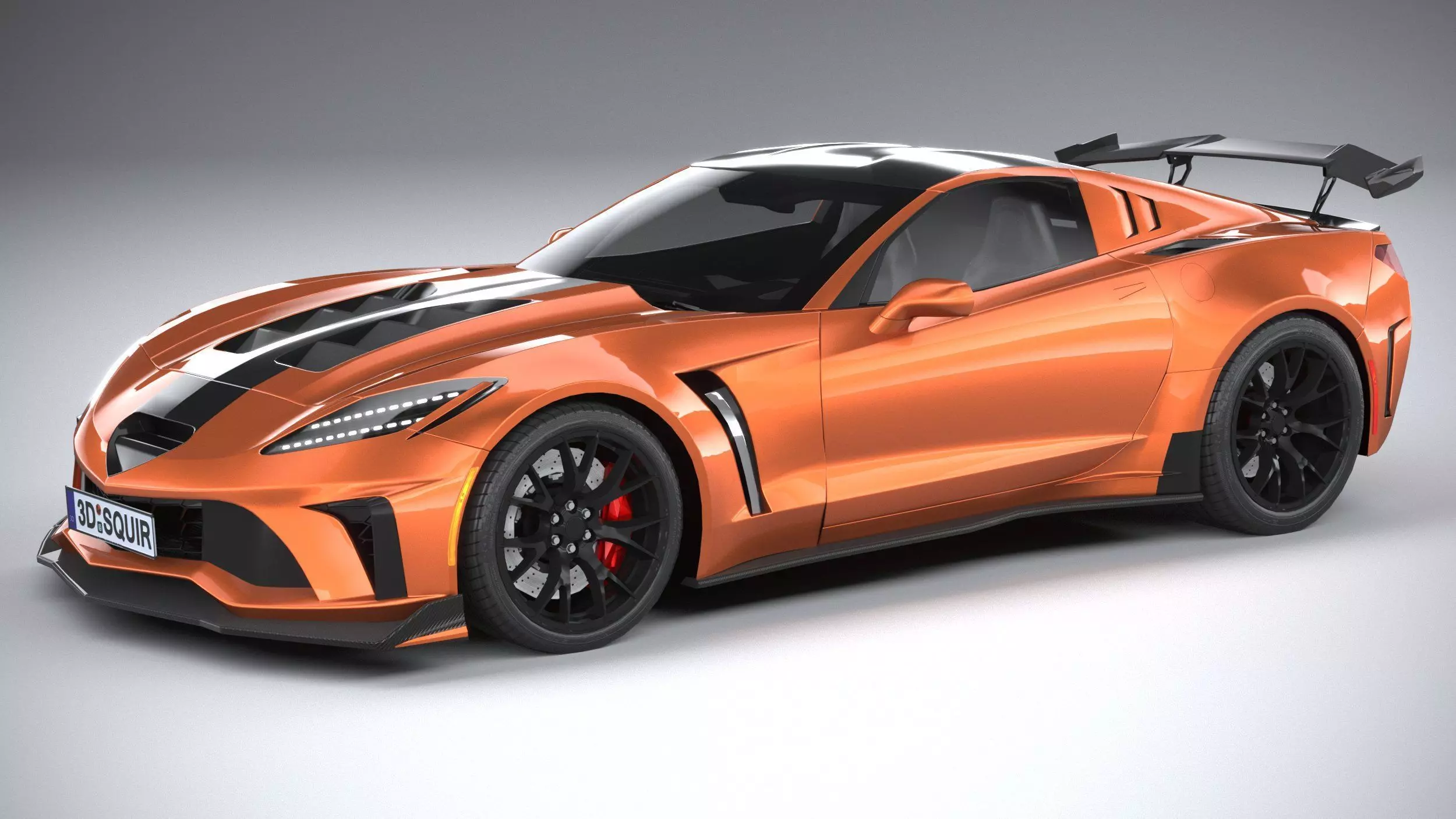 Generic c7 sport car 3D model_0