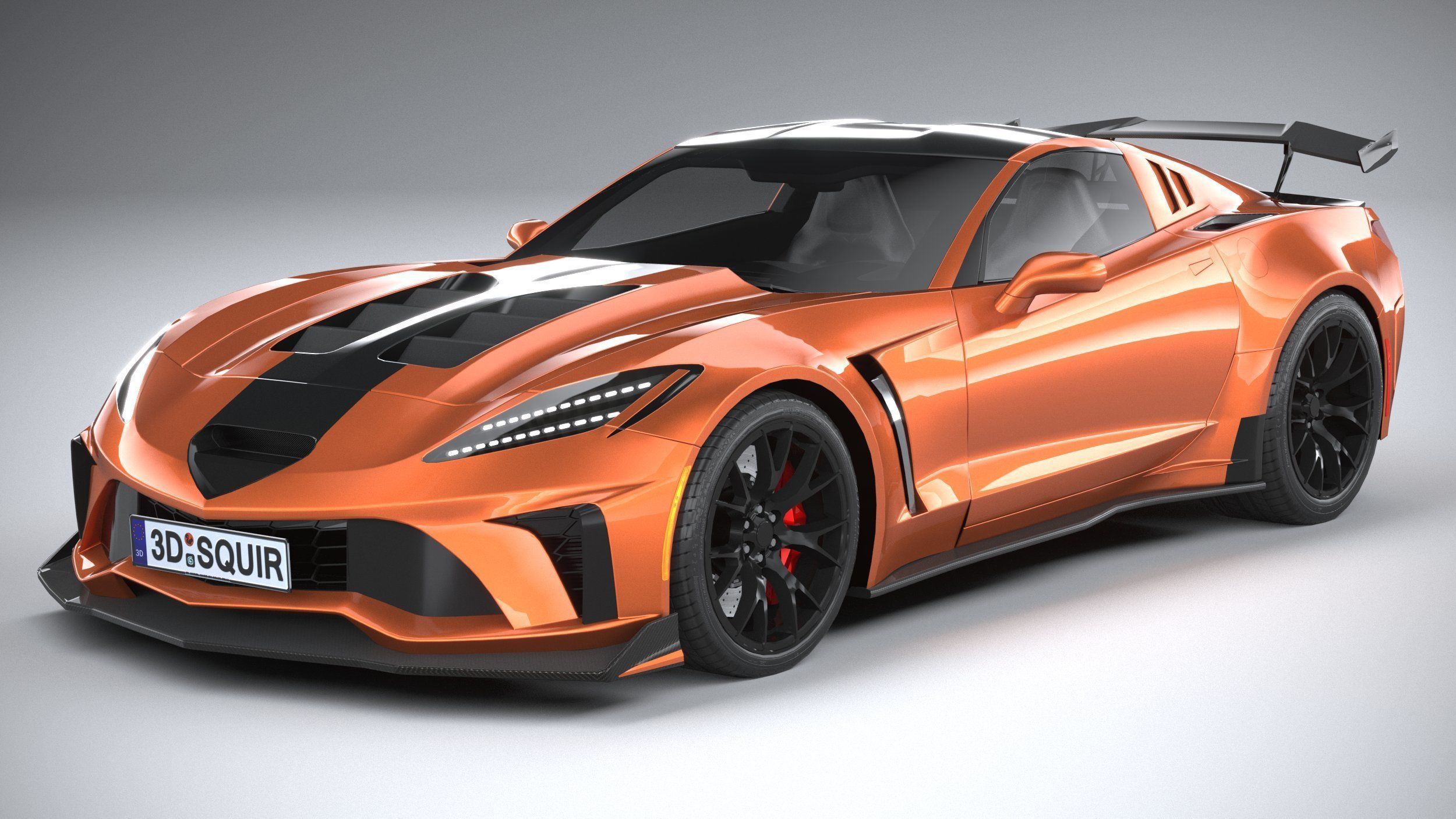 Generic c7 sport car 3D model_1