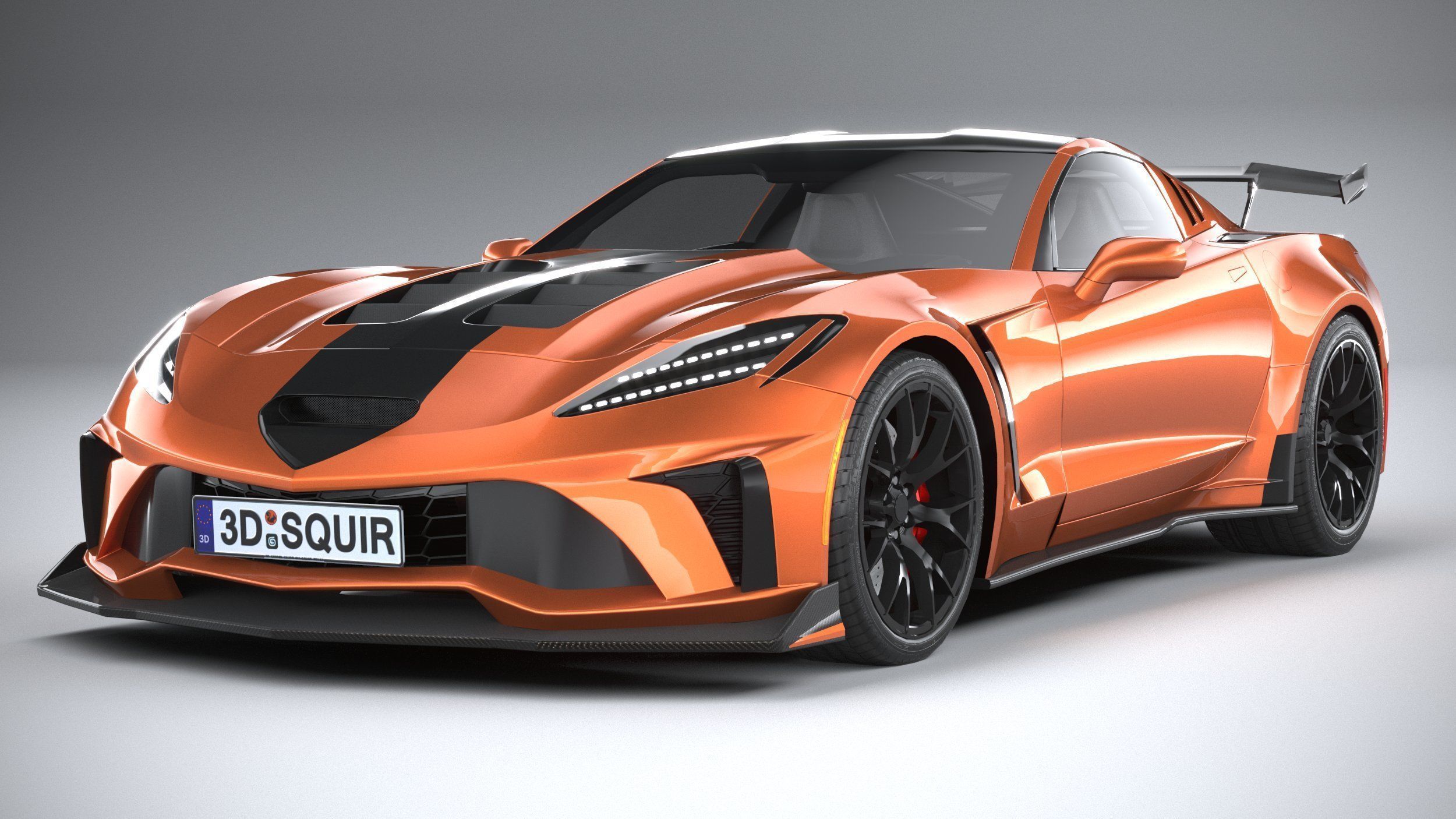 Generic c7 sport car 3D model_2