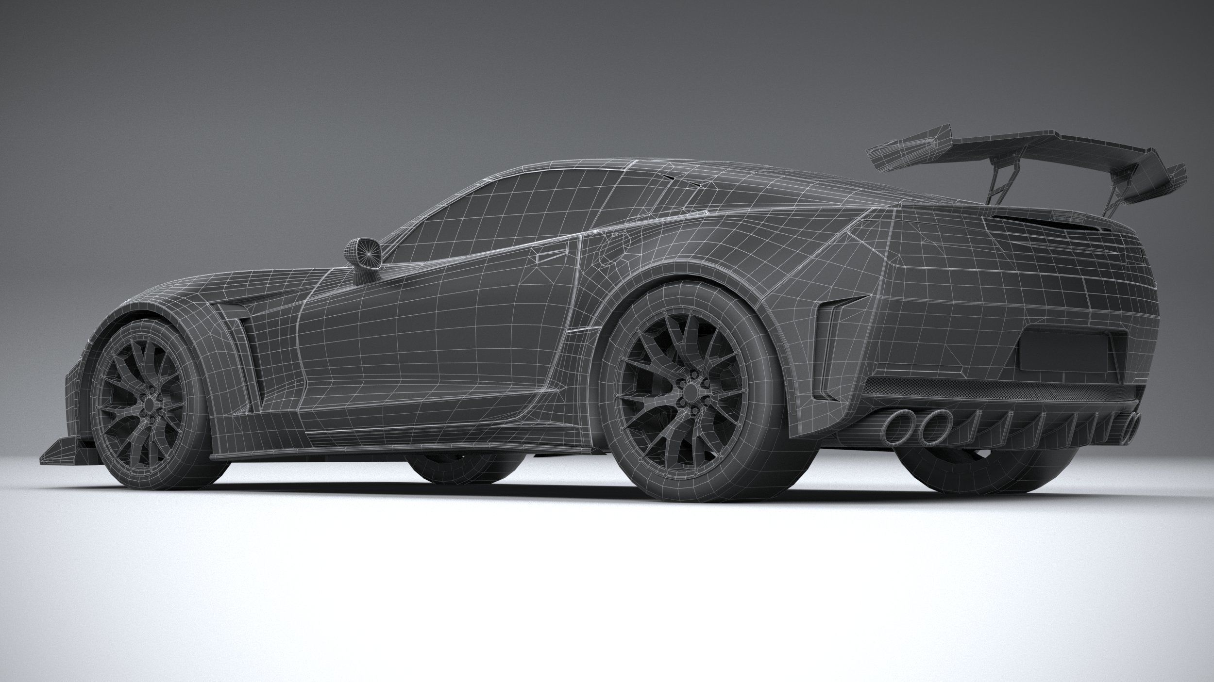 Generic c7 sport car 3D model_8