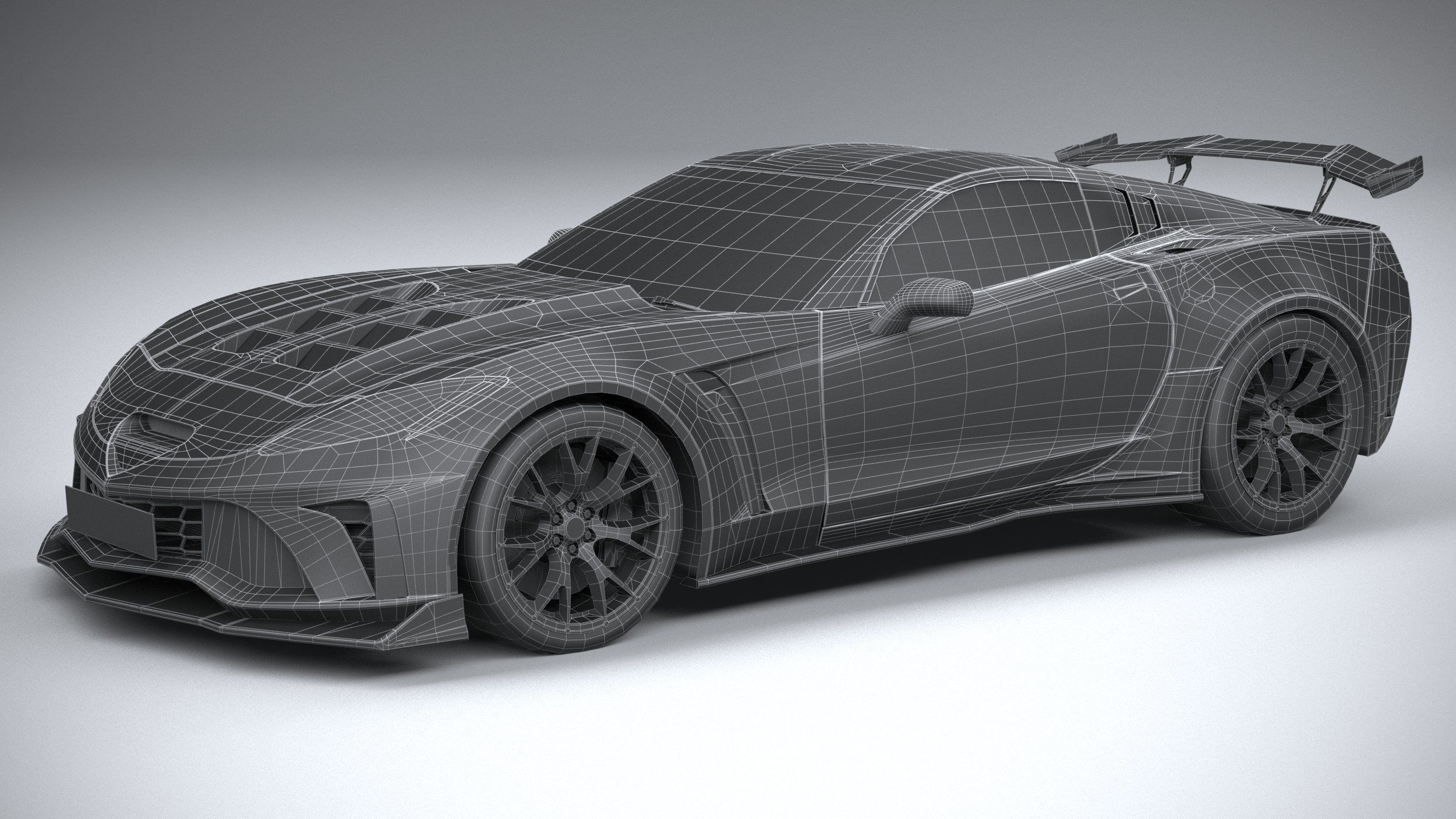 Generic c7 sport car 3D model_6