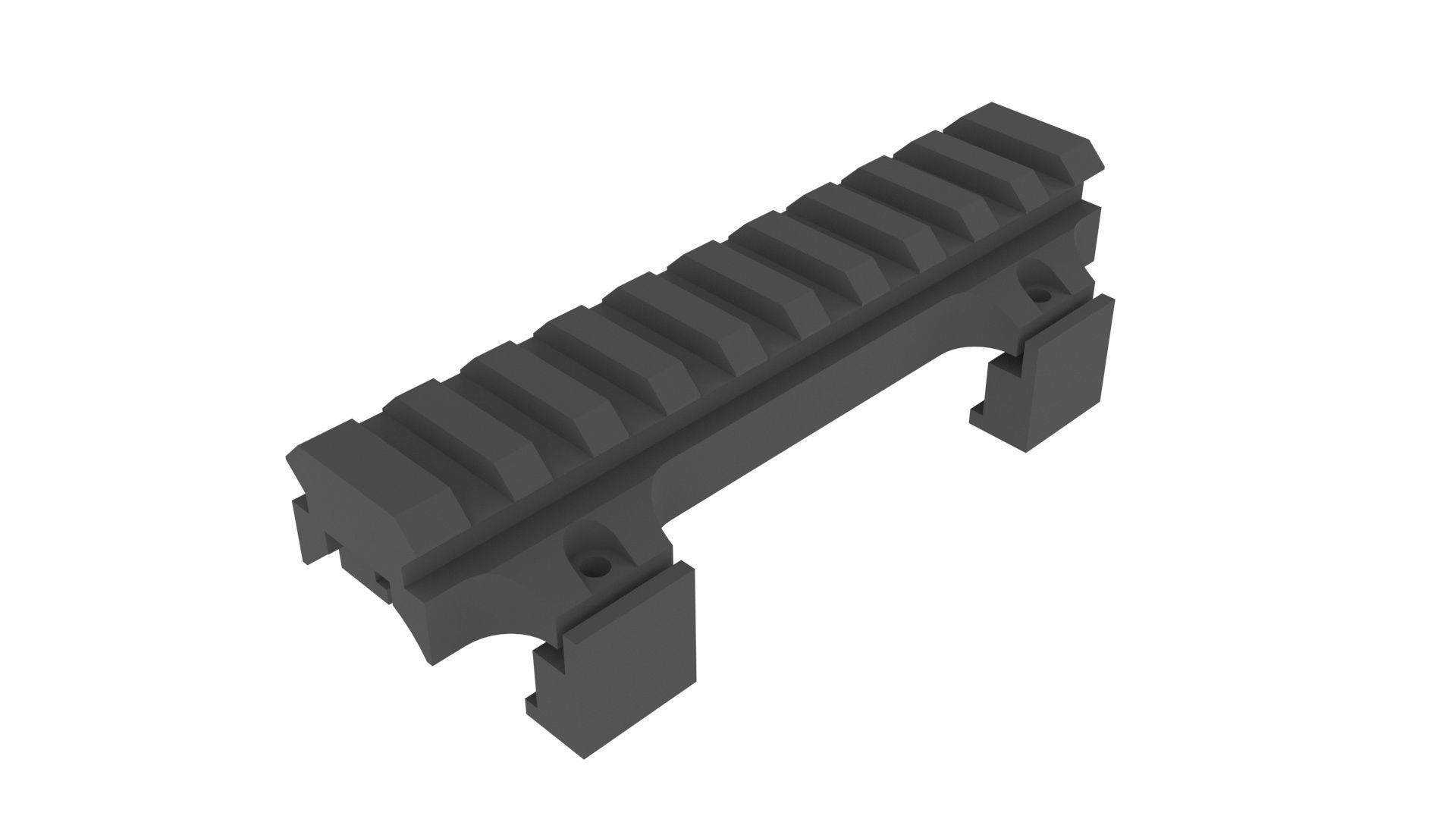 MP5 G3 top rail Picatinny submachine gun tactical CNC 3D Print Low-poly 3D model_4