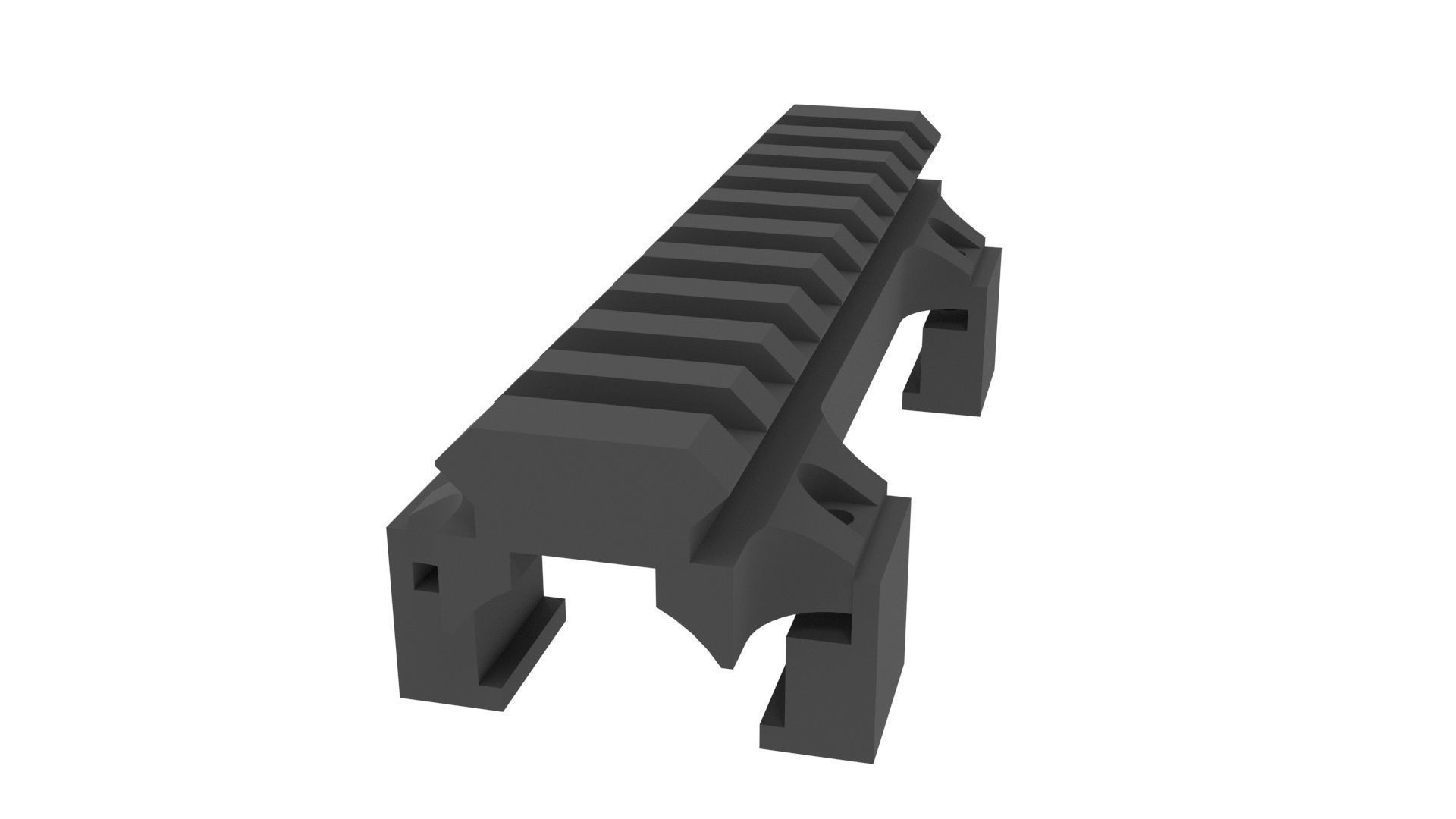 MP5 G3 top rail Picatinny submachine gun tactical CNC 3D Print Low-poly 3D model_6