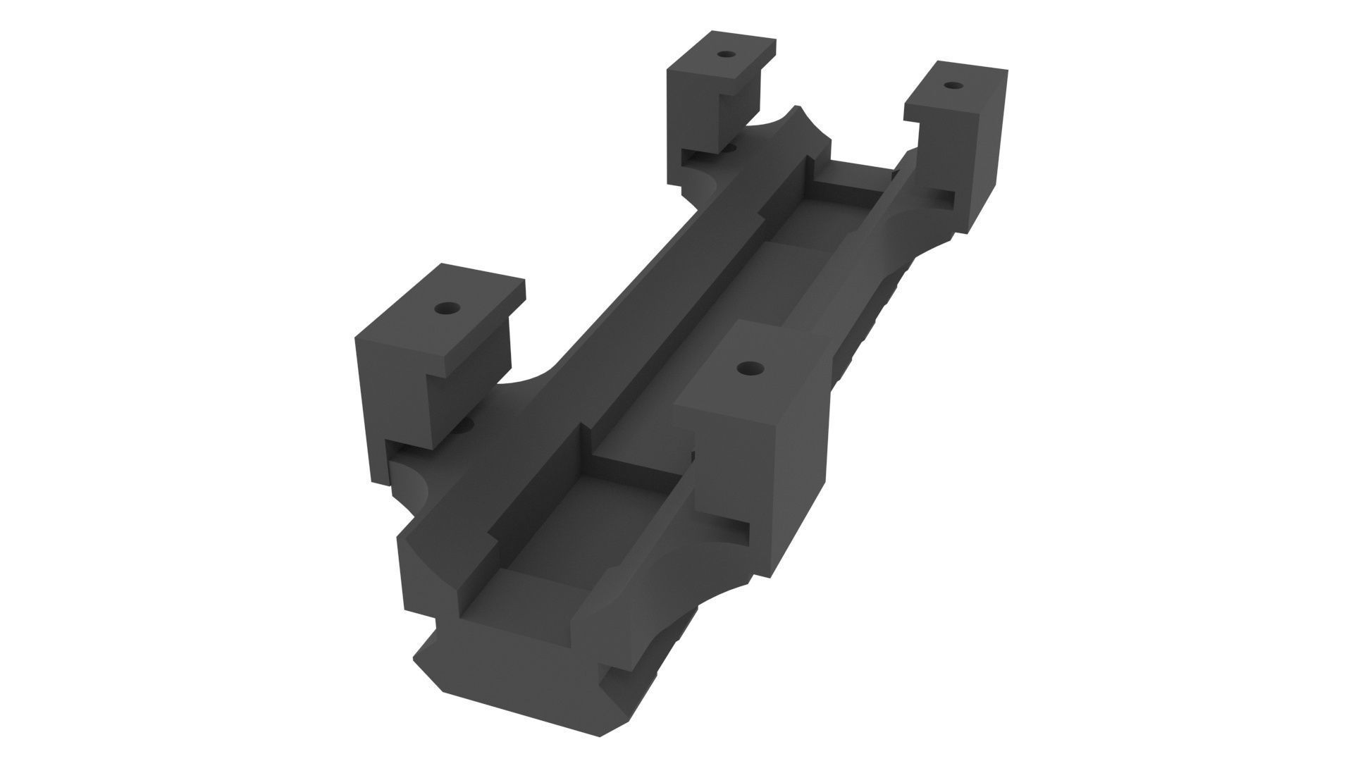 MP5 G3 top rail Picatinny submachine gun tactical CNC 3D Print Low-poly 3D model_3