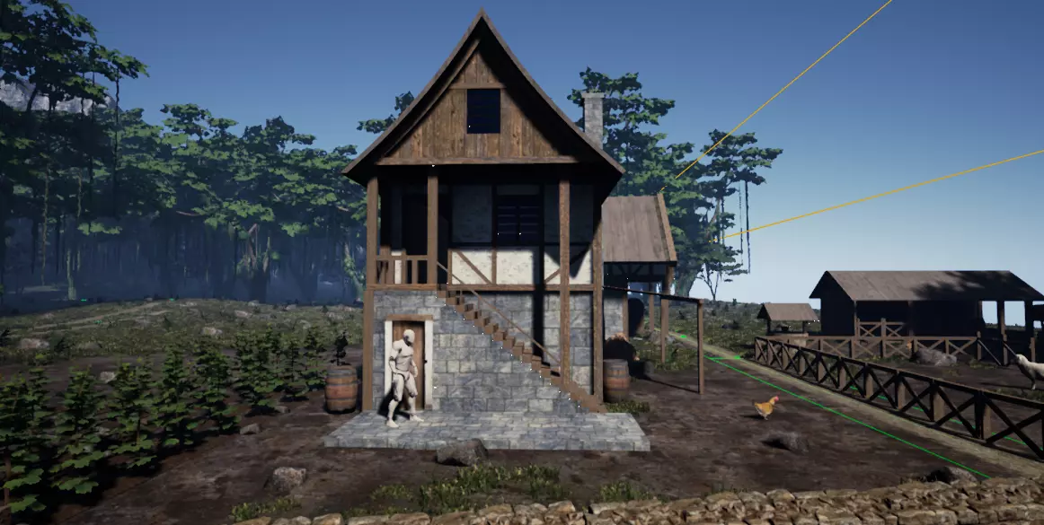 medivale wooden house 3D model