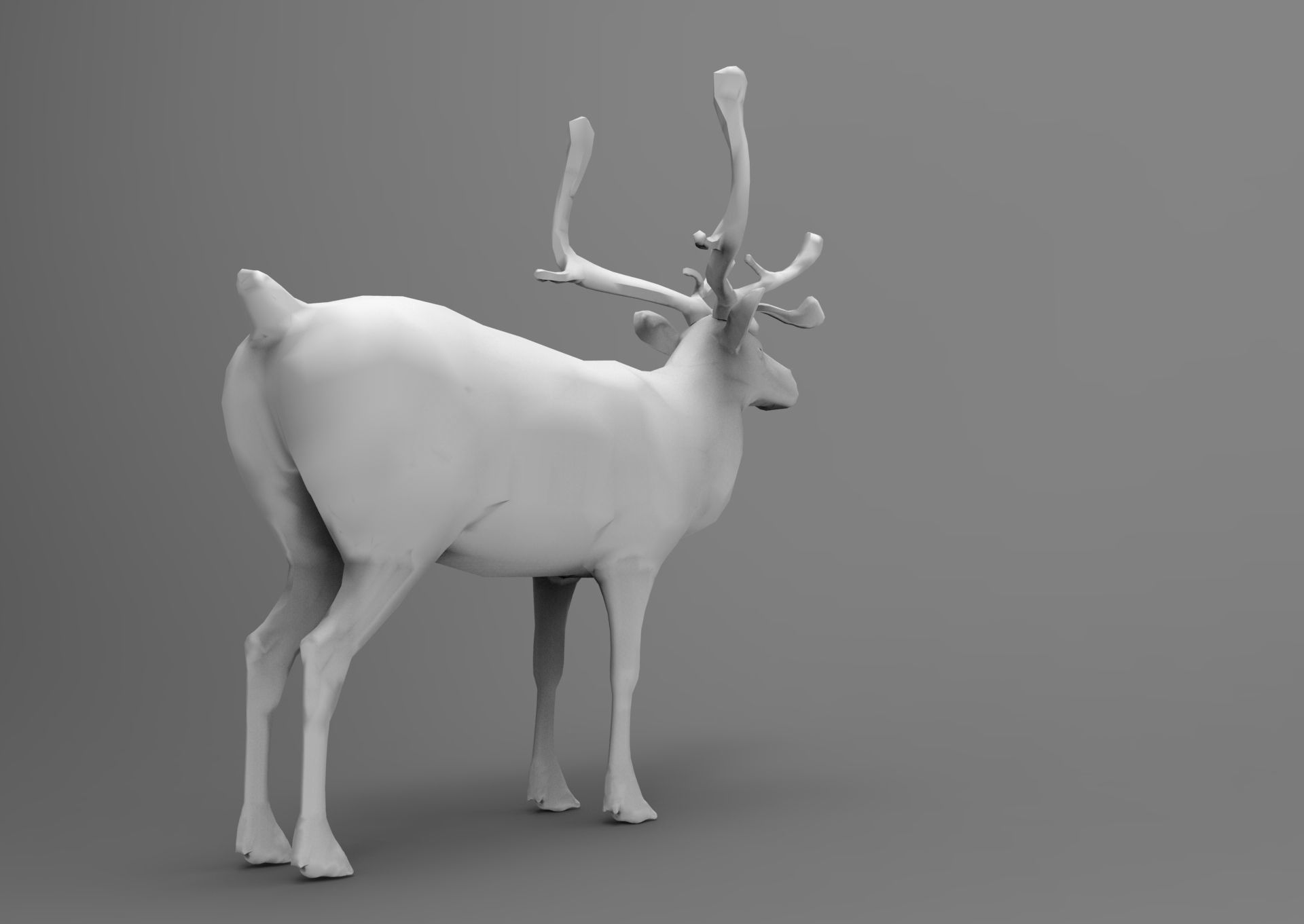 3D Reindeer low poly Low-poly 3D model_19
