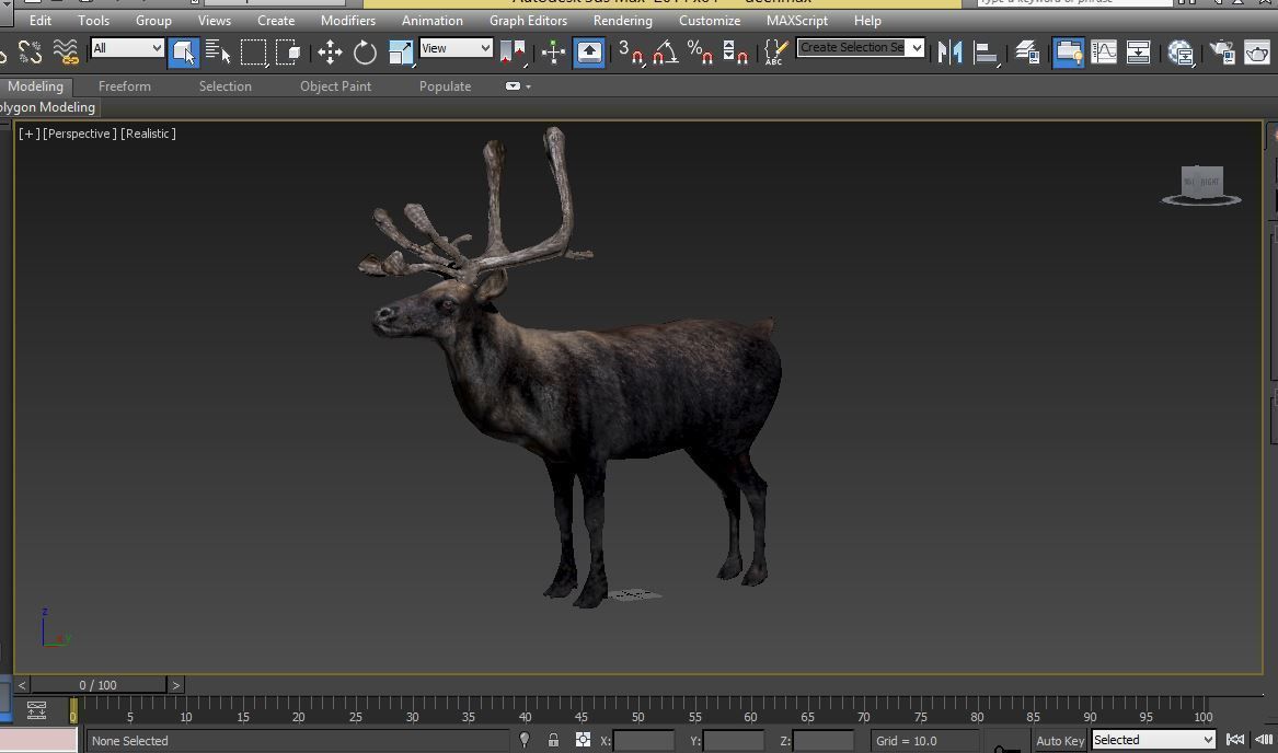 3D Reindeer low poly Low-poly 3D model_15
