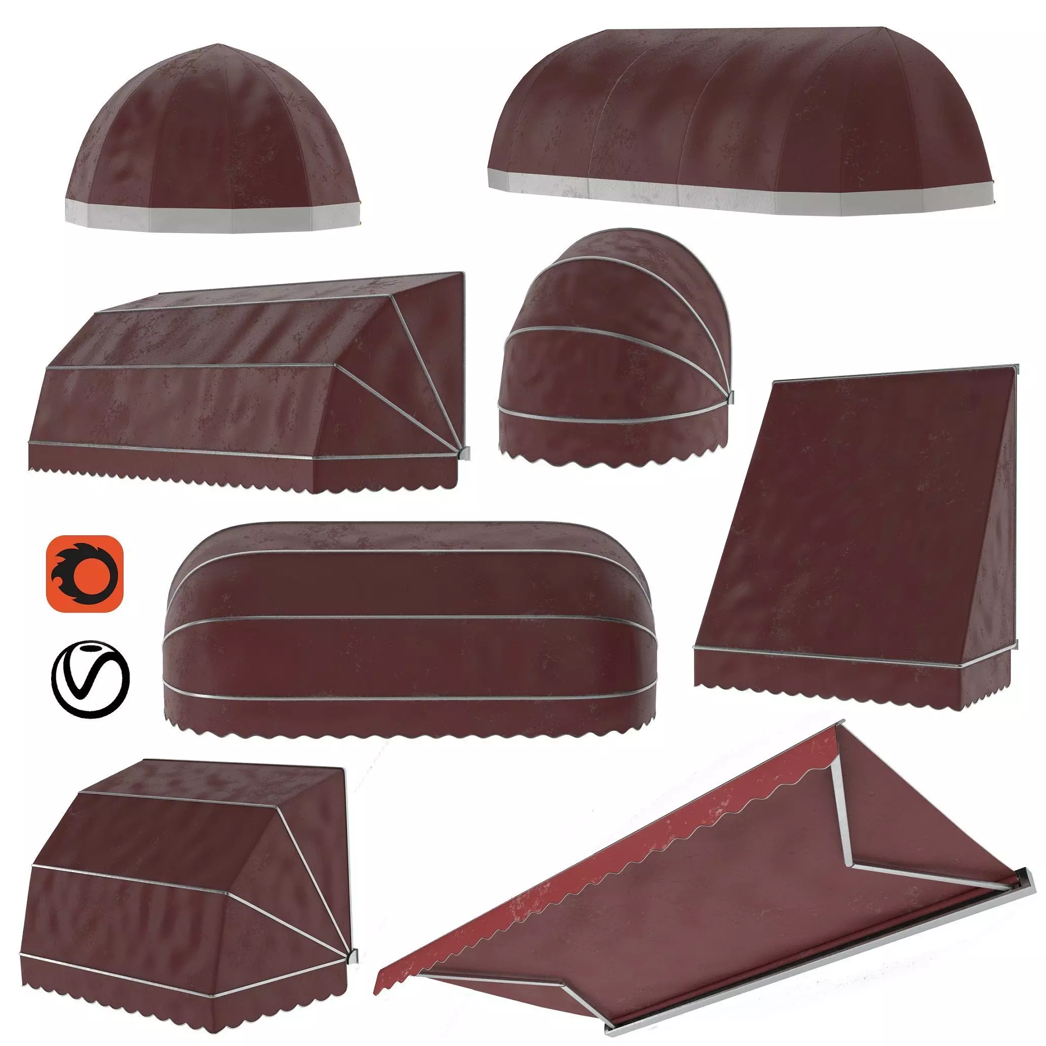 Awning collection vol 07 3D model_0