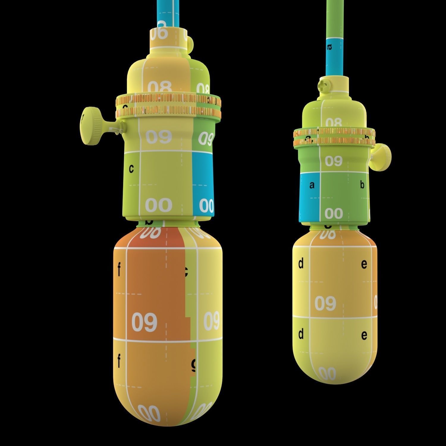 Edison classic radio bulb with soket 3D model_9