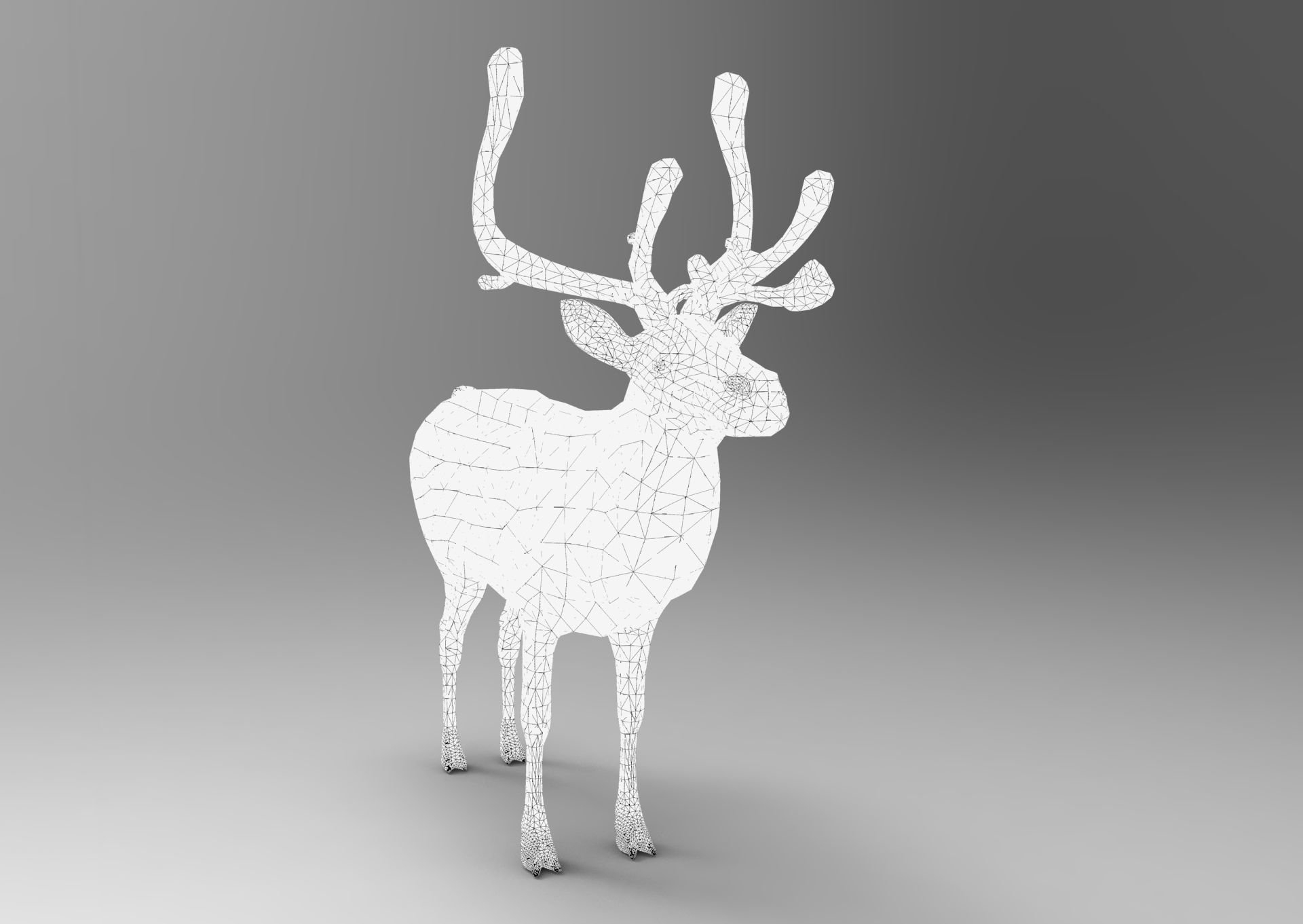 Reindeer model Game ready low poly 3D Low-poly 3D model_16