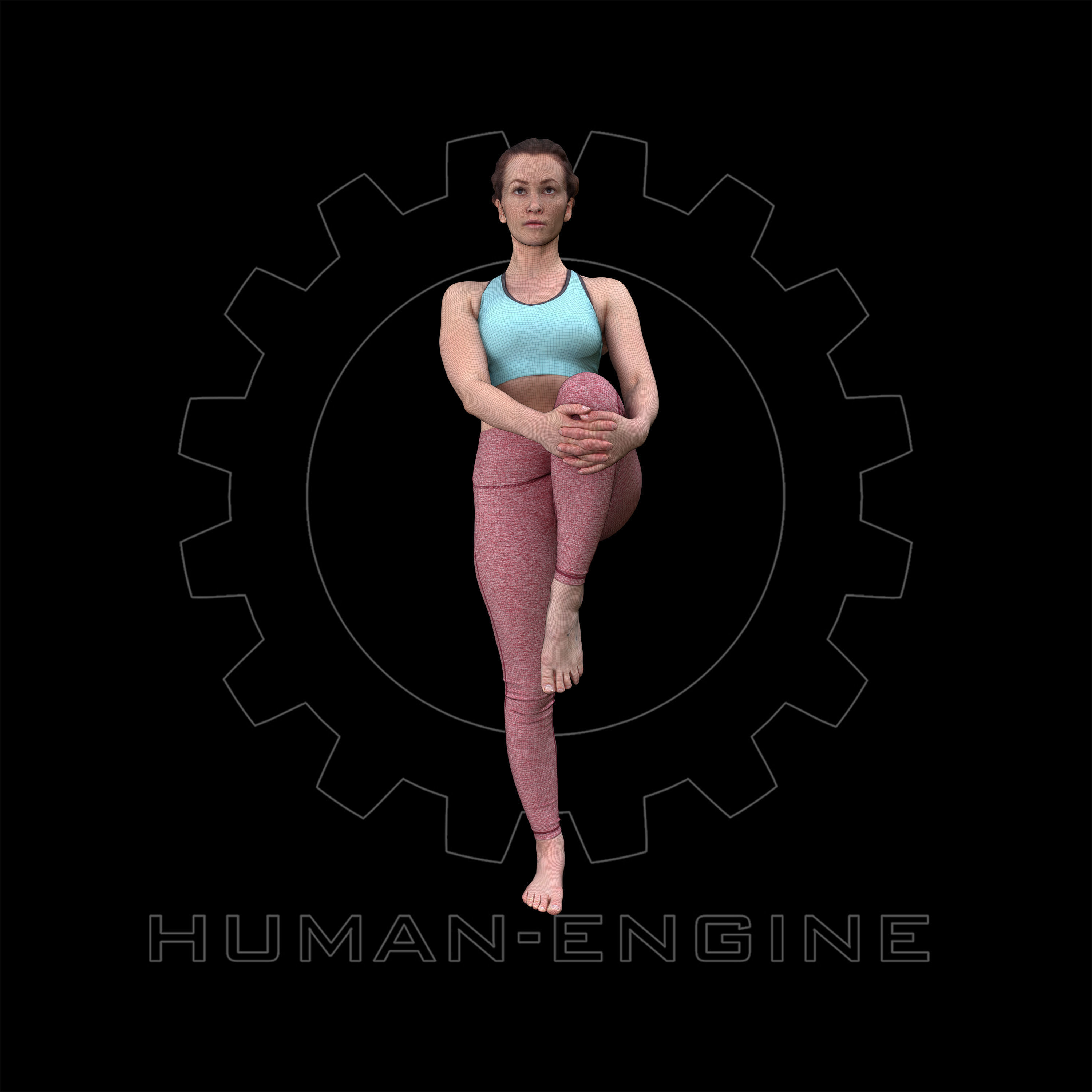 Female Scan - Katia 12 Exercise Pose 3D model_5