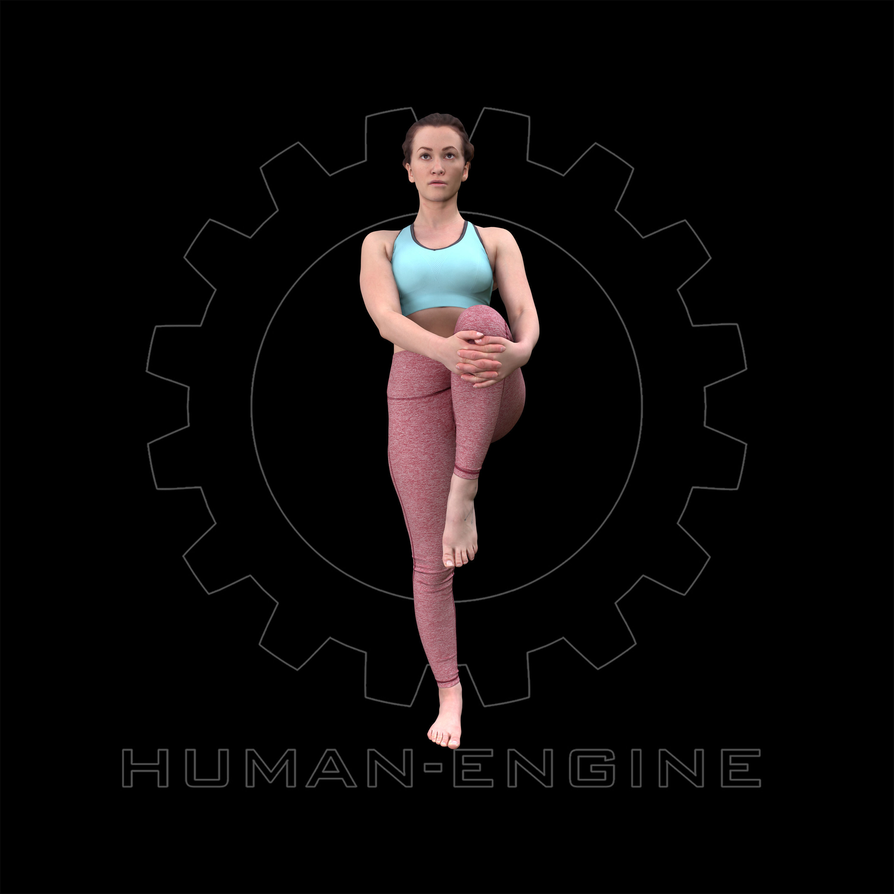 Female Scan - Katia 12 Exercise Pose 3D model_1