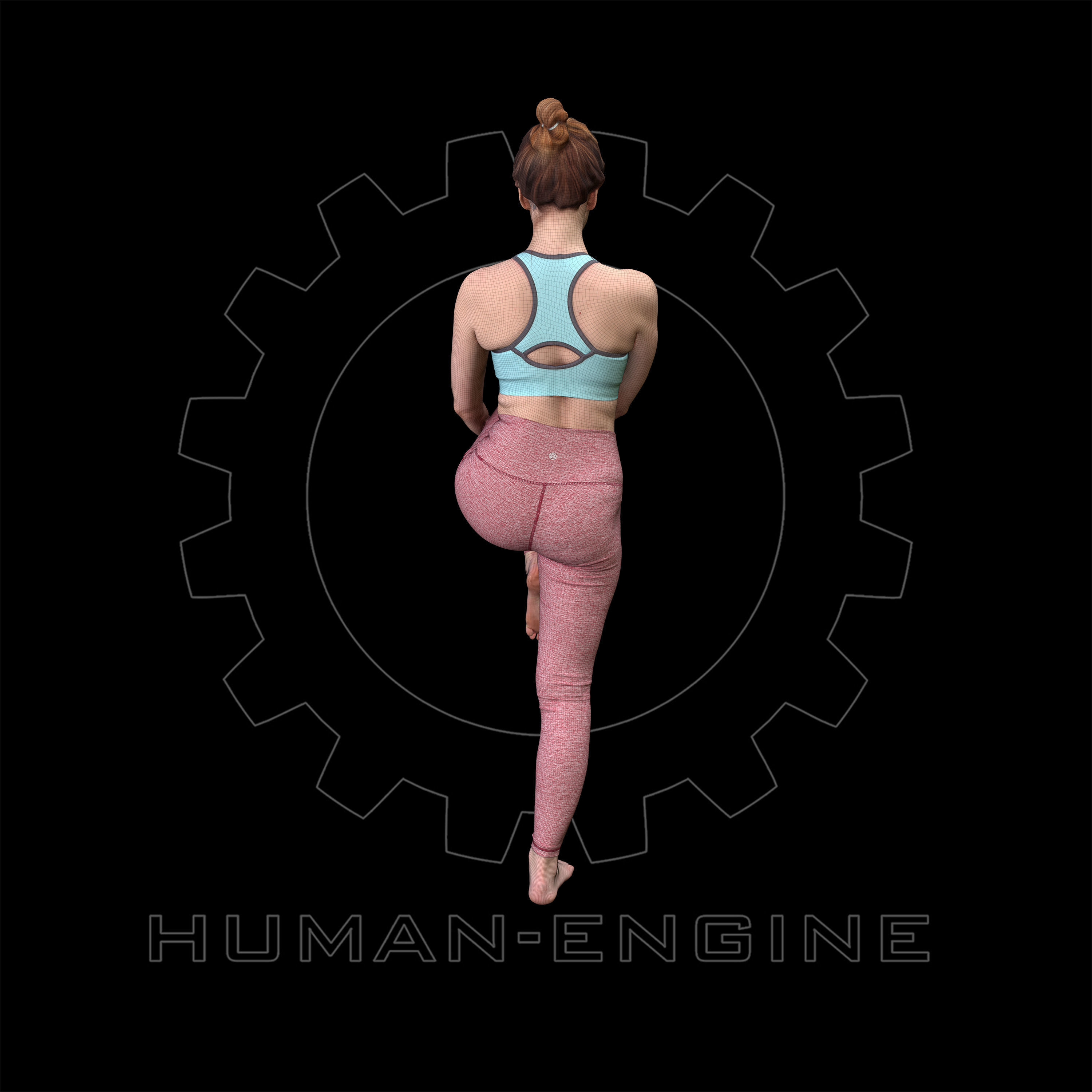 Female Scan - Katia 12 Exercise Pose 3D model_6