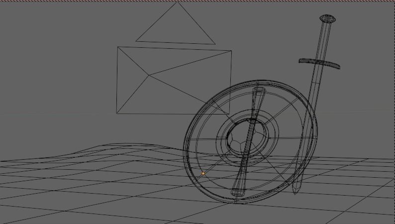 Sword and Shield 3D Model Blender 3D model_3