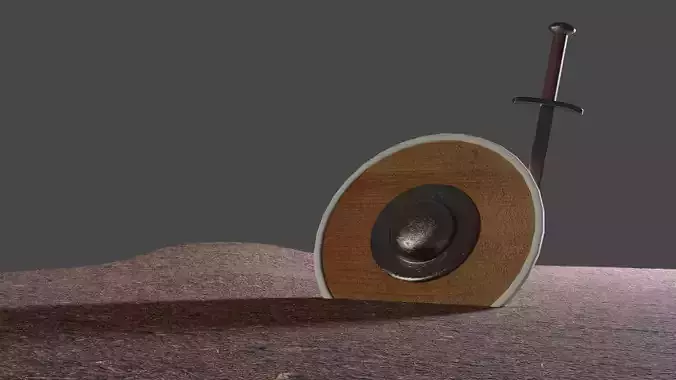 Sword and Shield 3D Model Blender 3D model