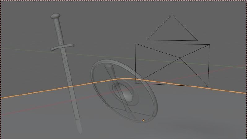 Sword and Shield 3D Model Blender 3D model_2
