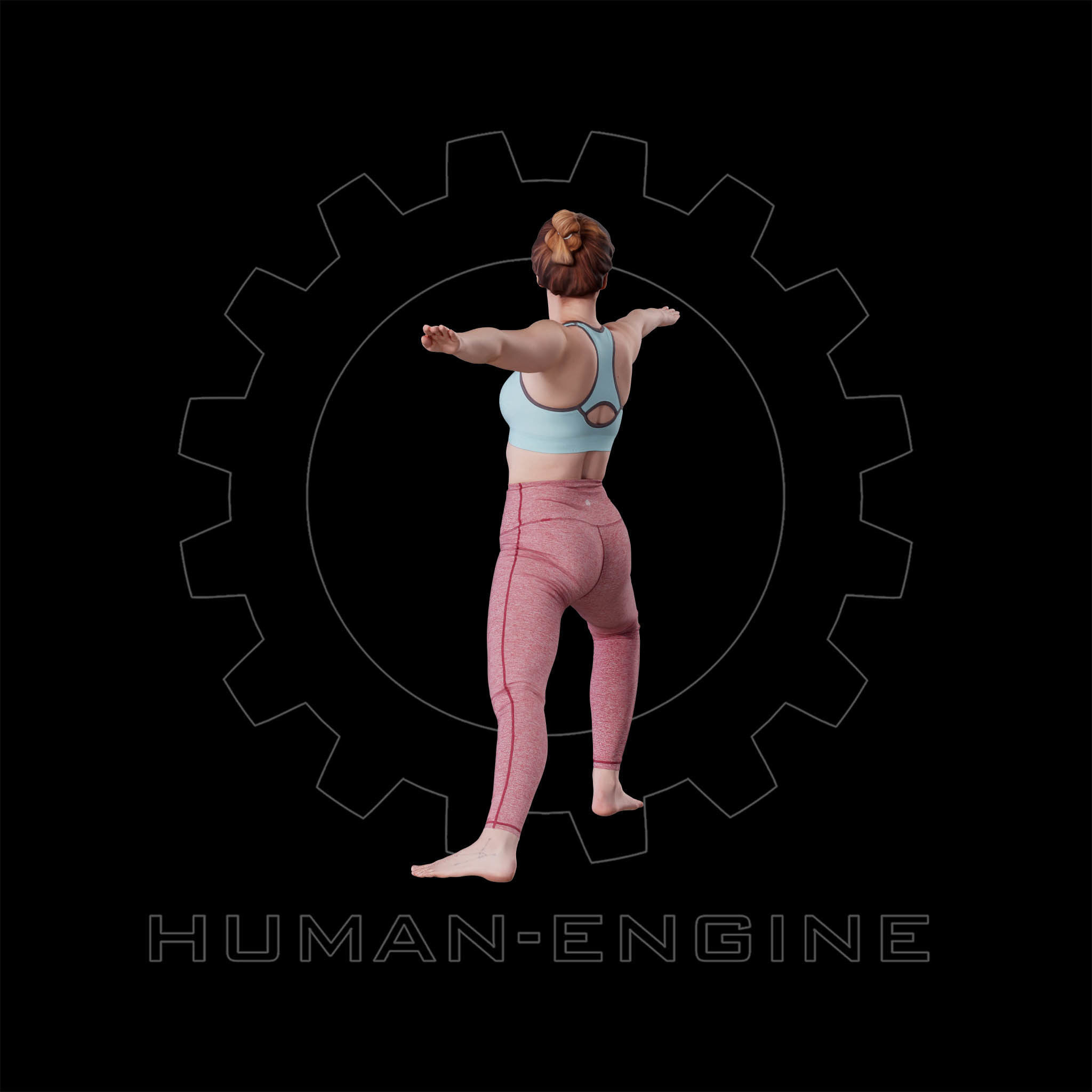 Female Scan - Katia 24 Yoga Pose 3D model_11