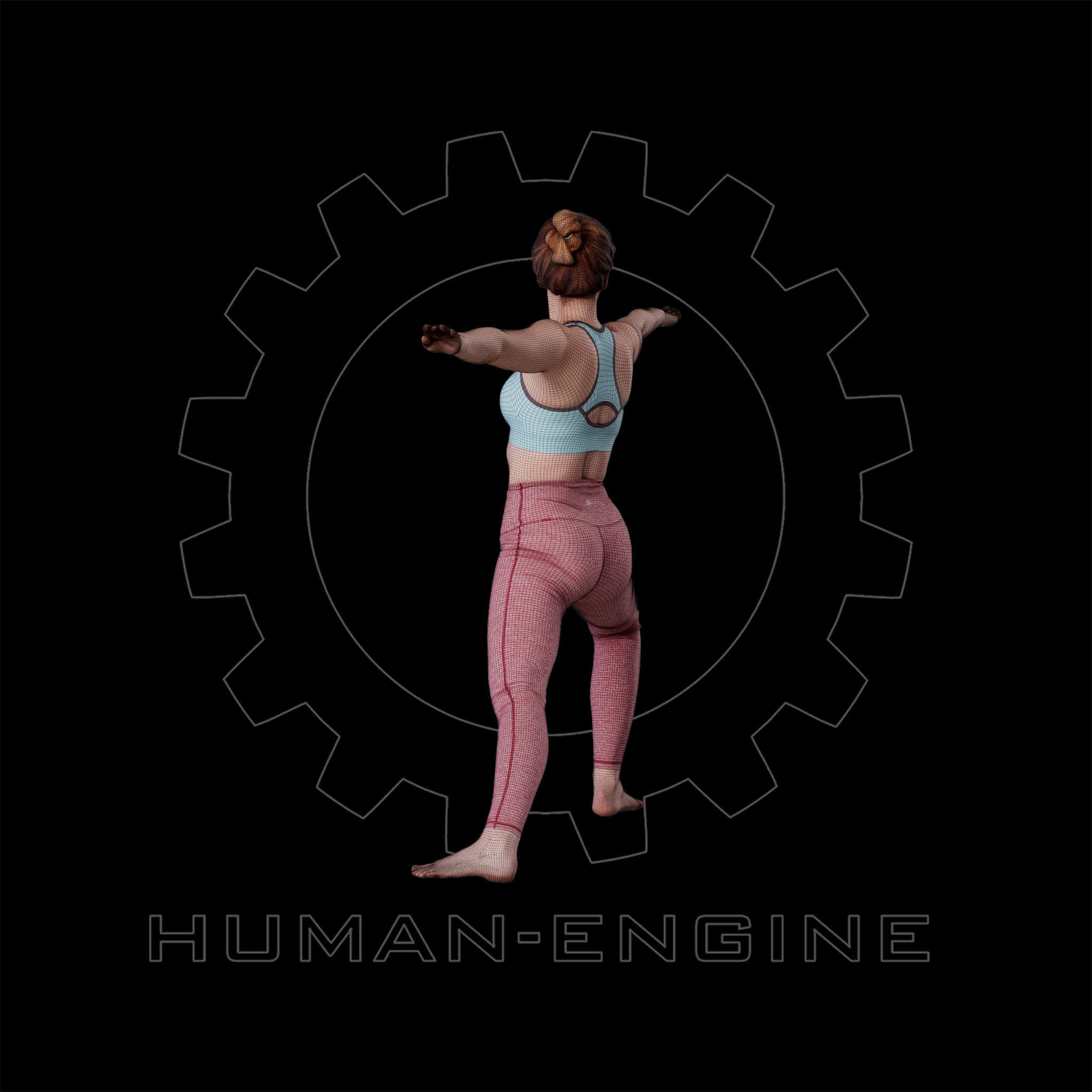 Female Scan - Katia 24 Yoga Pose 3D model_12