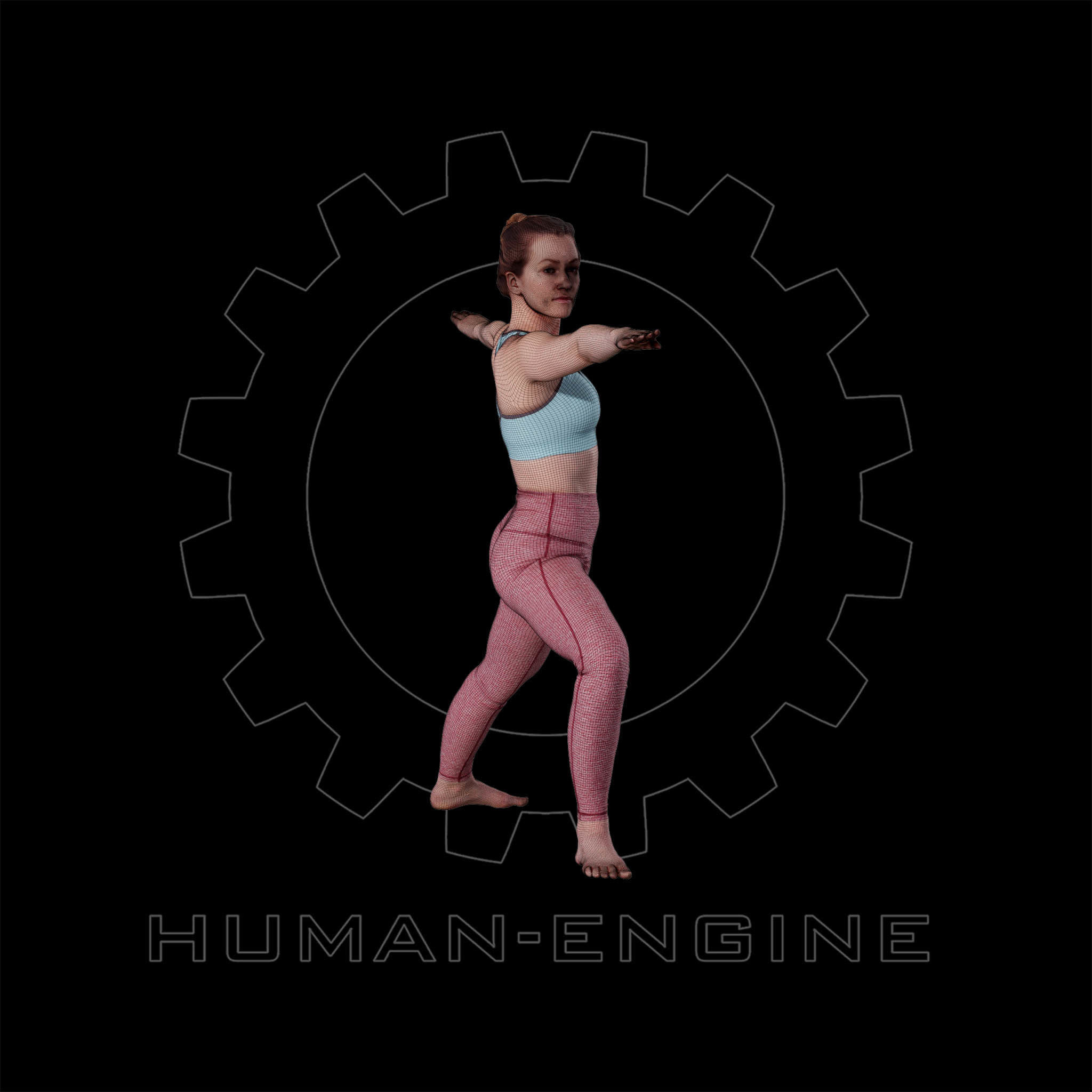 Female Scan - Katia 24 Yoga Pose 3D model_6