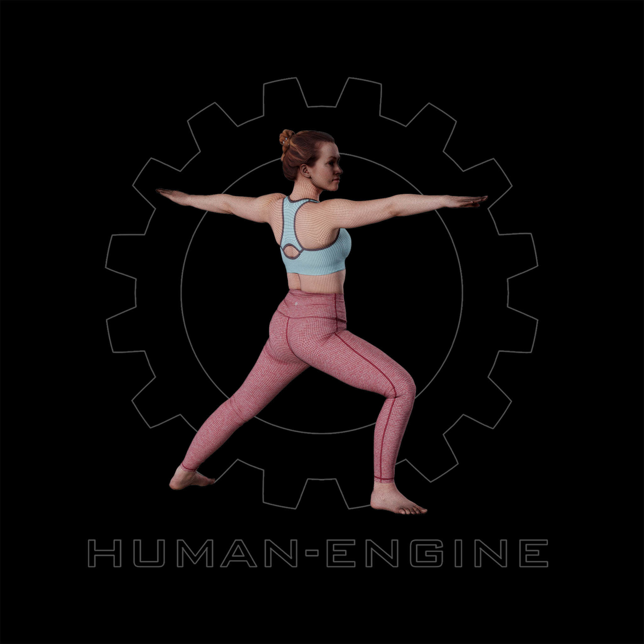 Female Scan - Katia 24 Yoga Pose 3D model_8