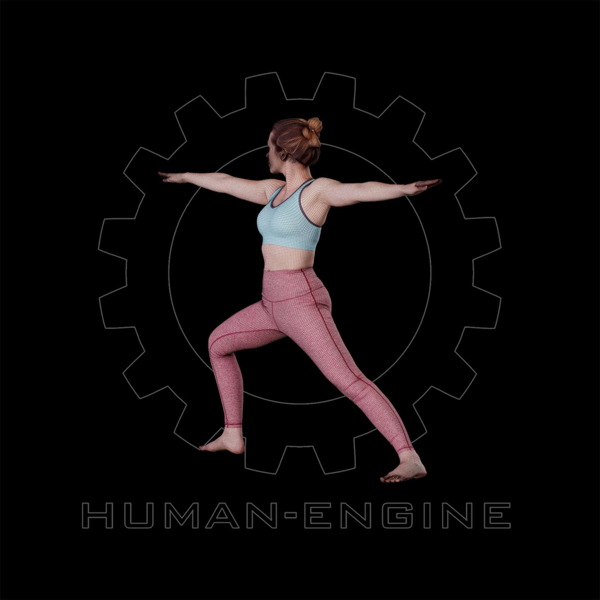 Female Scan - Katia 24 Yoga Pose 3D model_16