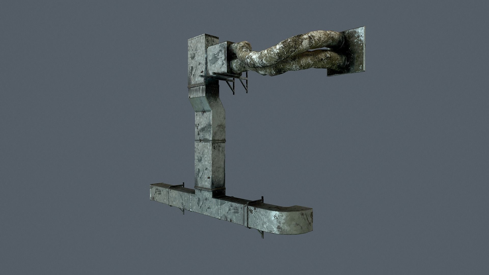 Industrial Ventilation Low-poly 3D model_3