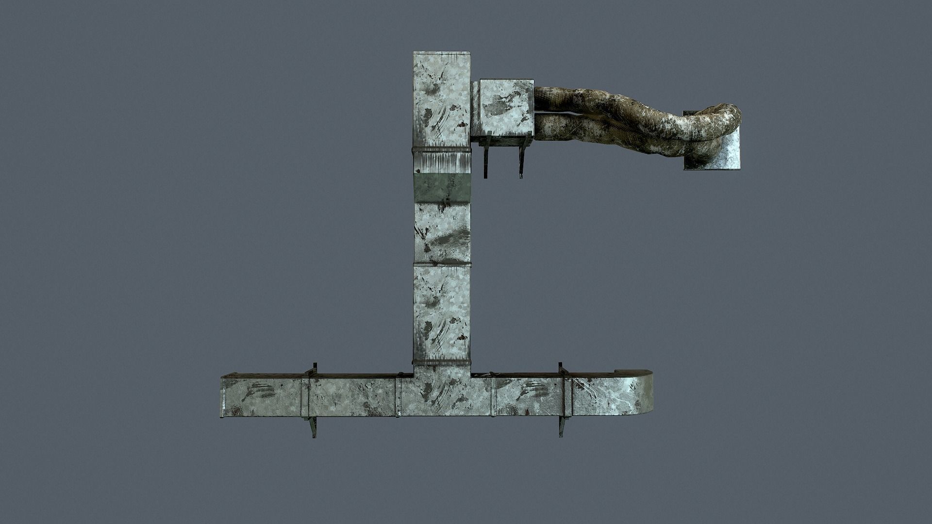 Industrial Ventilation Low-poly 3D model_2