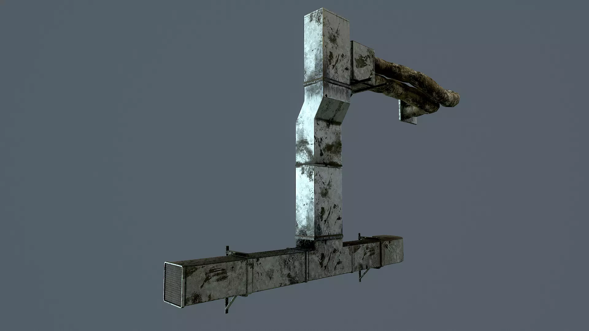 Industrial Ventilation Low-poly 3D model_0