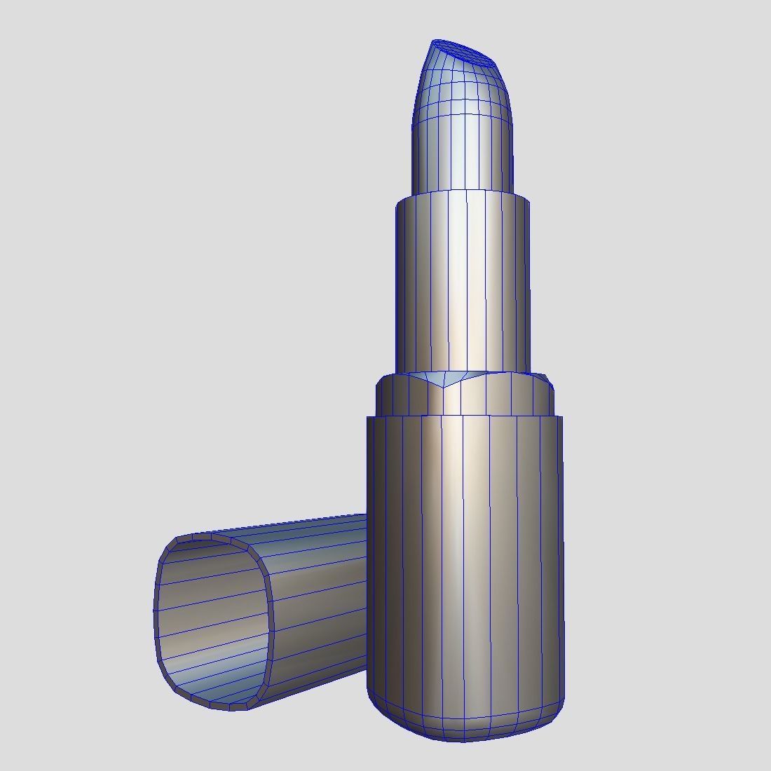 Lipstick 4 in tube Low-poly 3D model_11