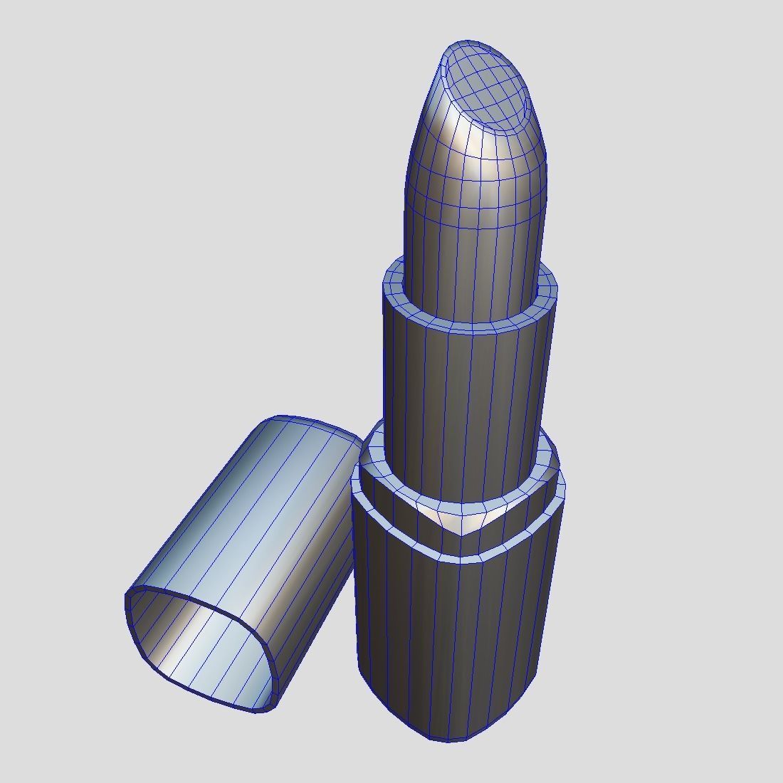 Lipstick 4 in tube Low-poly 3D model_5