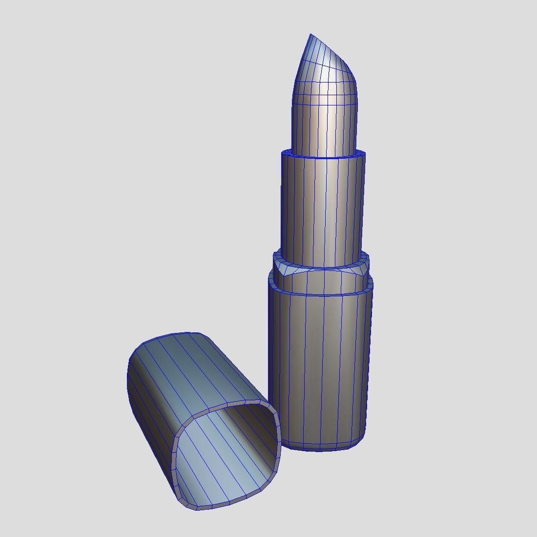 Lipstick 4 in tube Low-poly 3D model_1