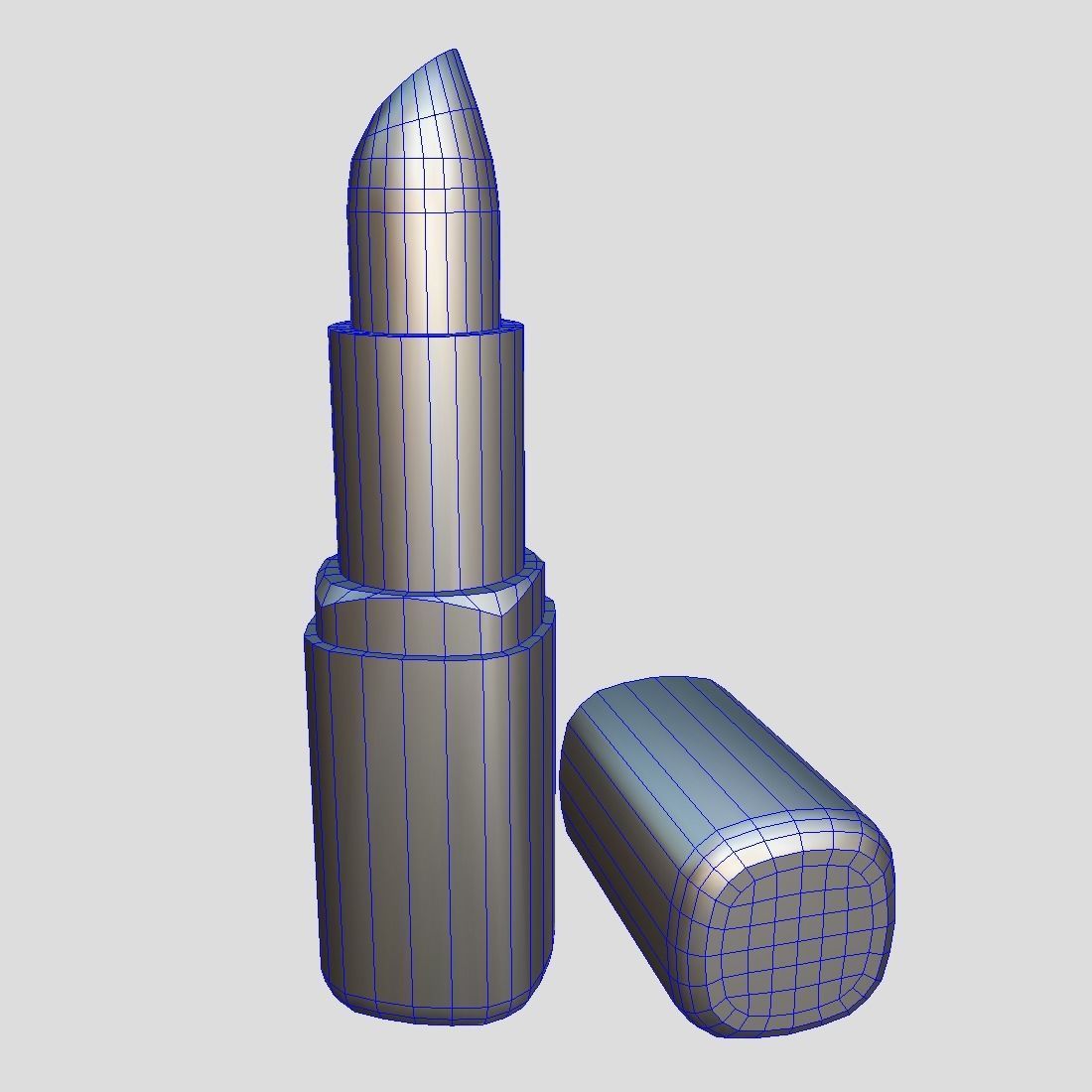 Lipstick 4 in tube Low-poly 3D model_9