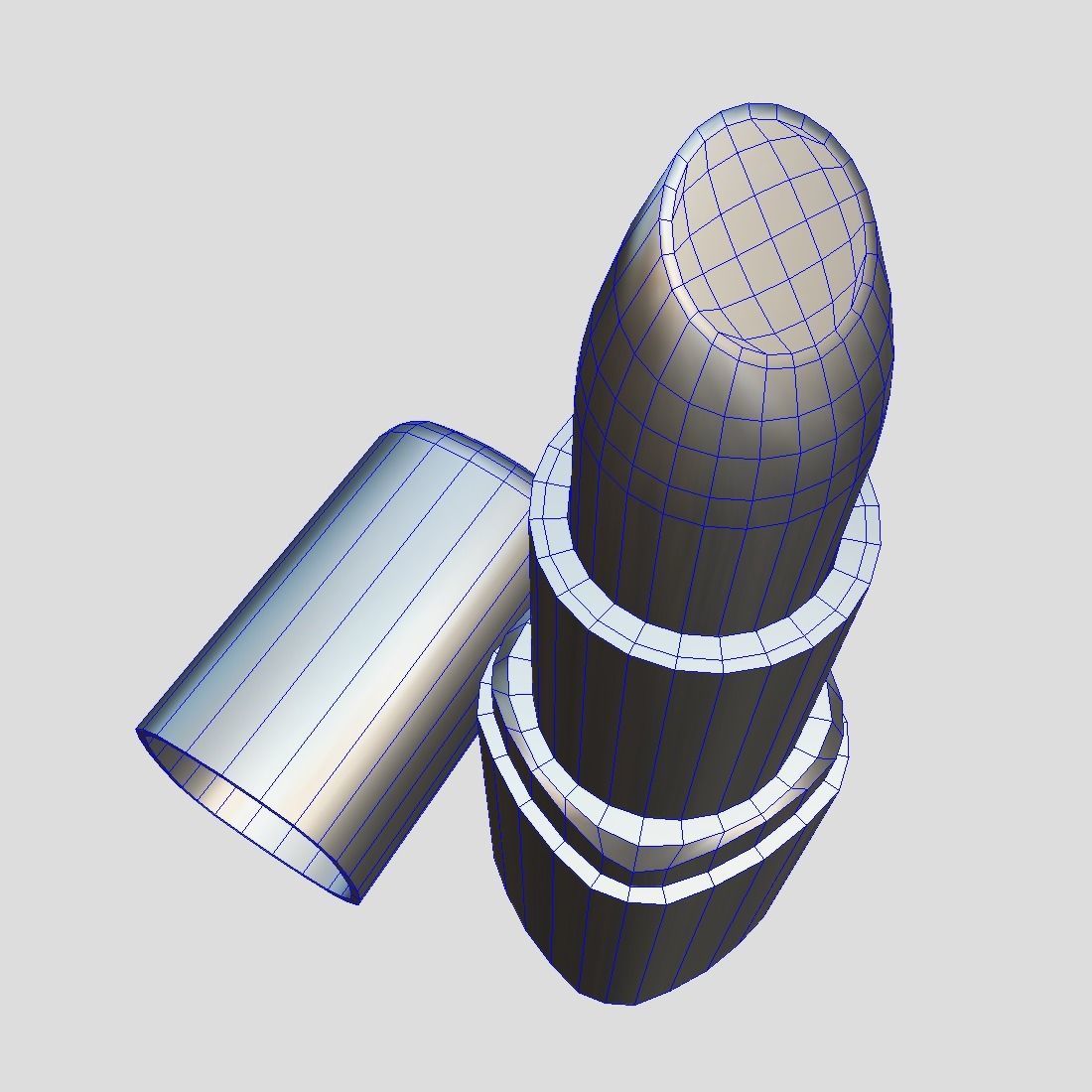 Lipstick 4 in tube Low-poly 3D model_7