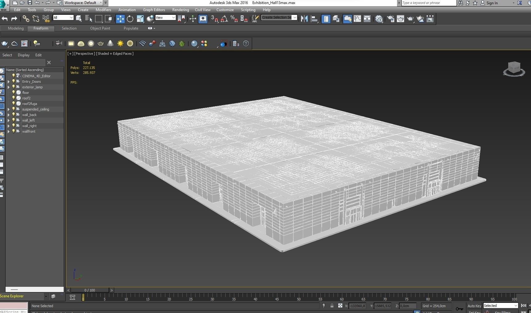 Exhibition Hall 13 interior and exterior 3D model_33