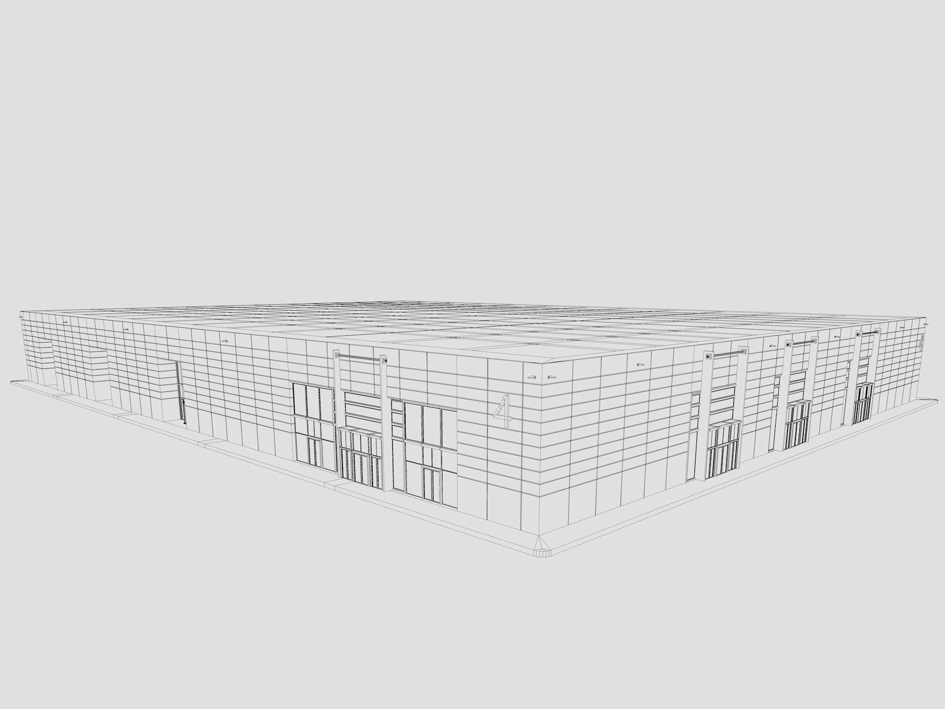 Exhibition Hall 13 interior and exterior 3D model_24