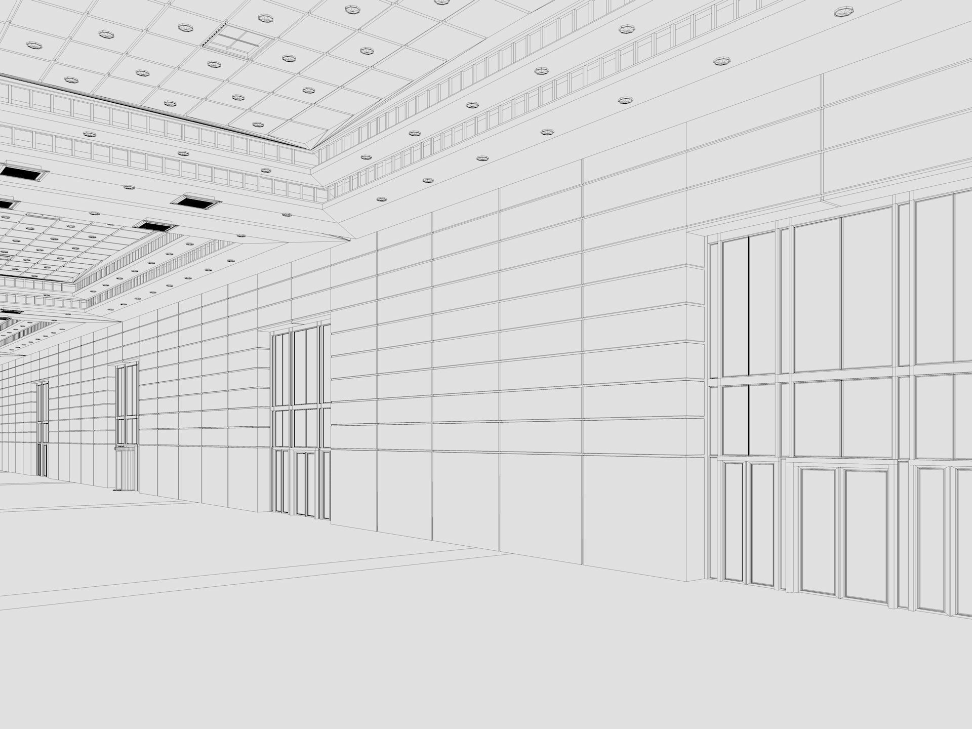 Exhibition Hall 13 interior and exterior 3D model_28