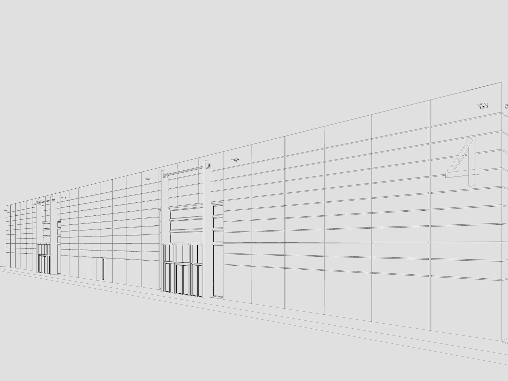 Exhibition Hall 13 interior and exterior 3D model_19