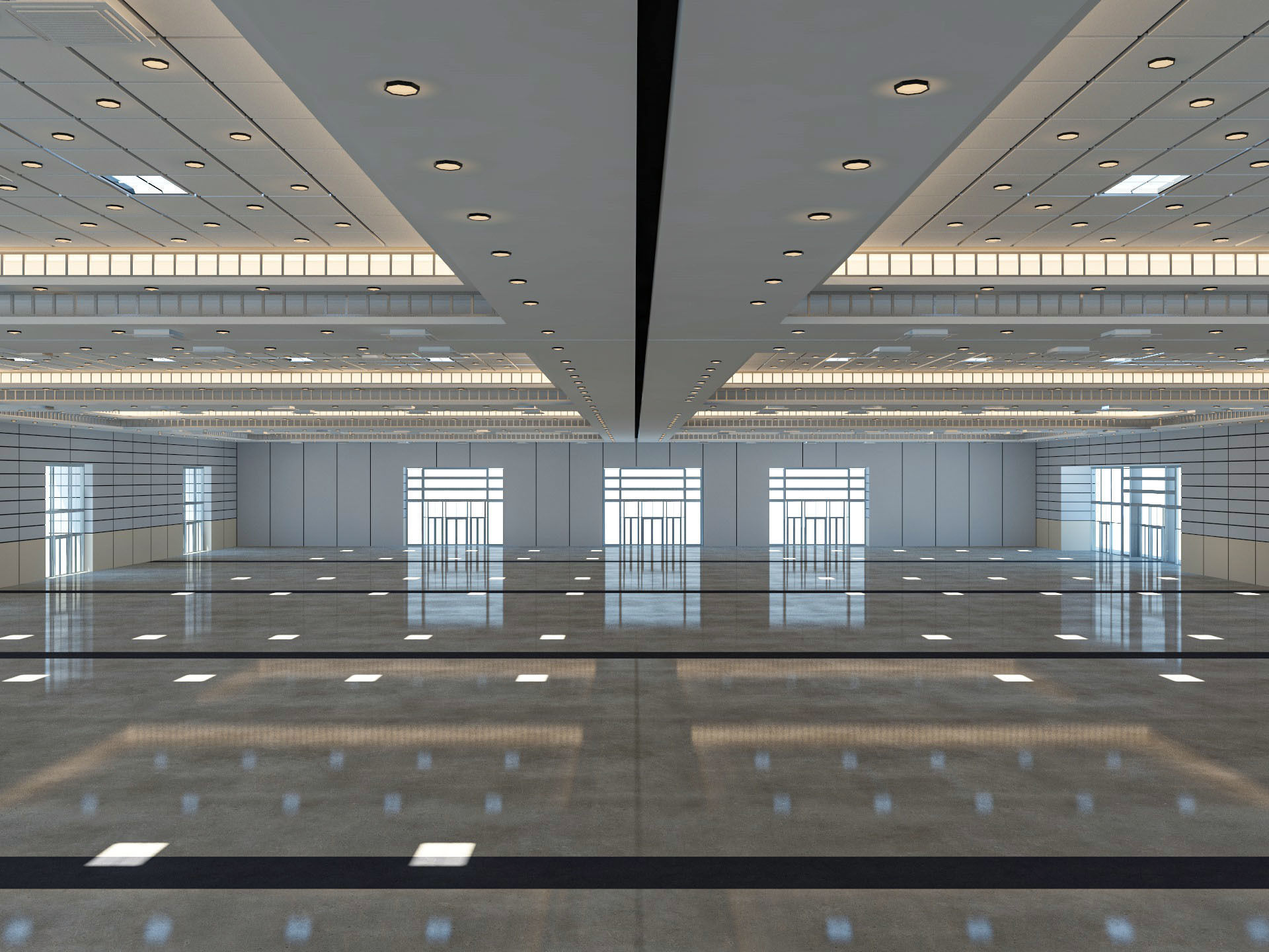 Exhibition Hall 13 interior and exterior 3D model_2