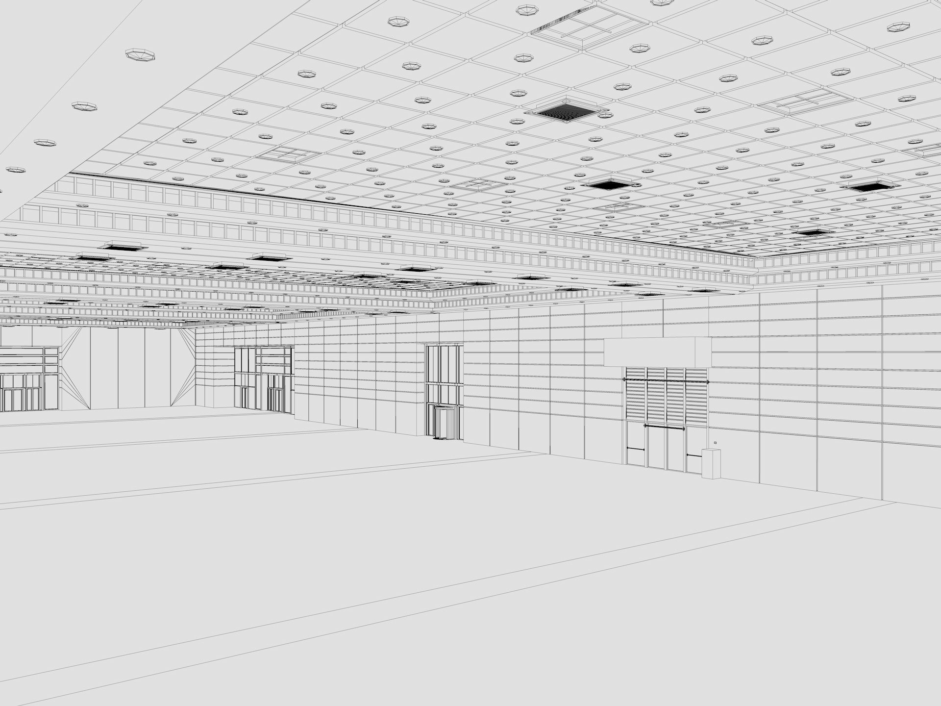 Exhibition Hall 13 interior and exterior 3D model_27