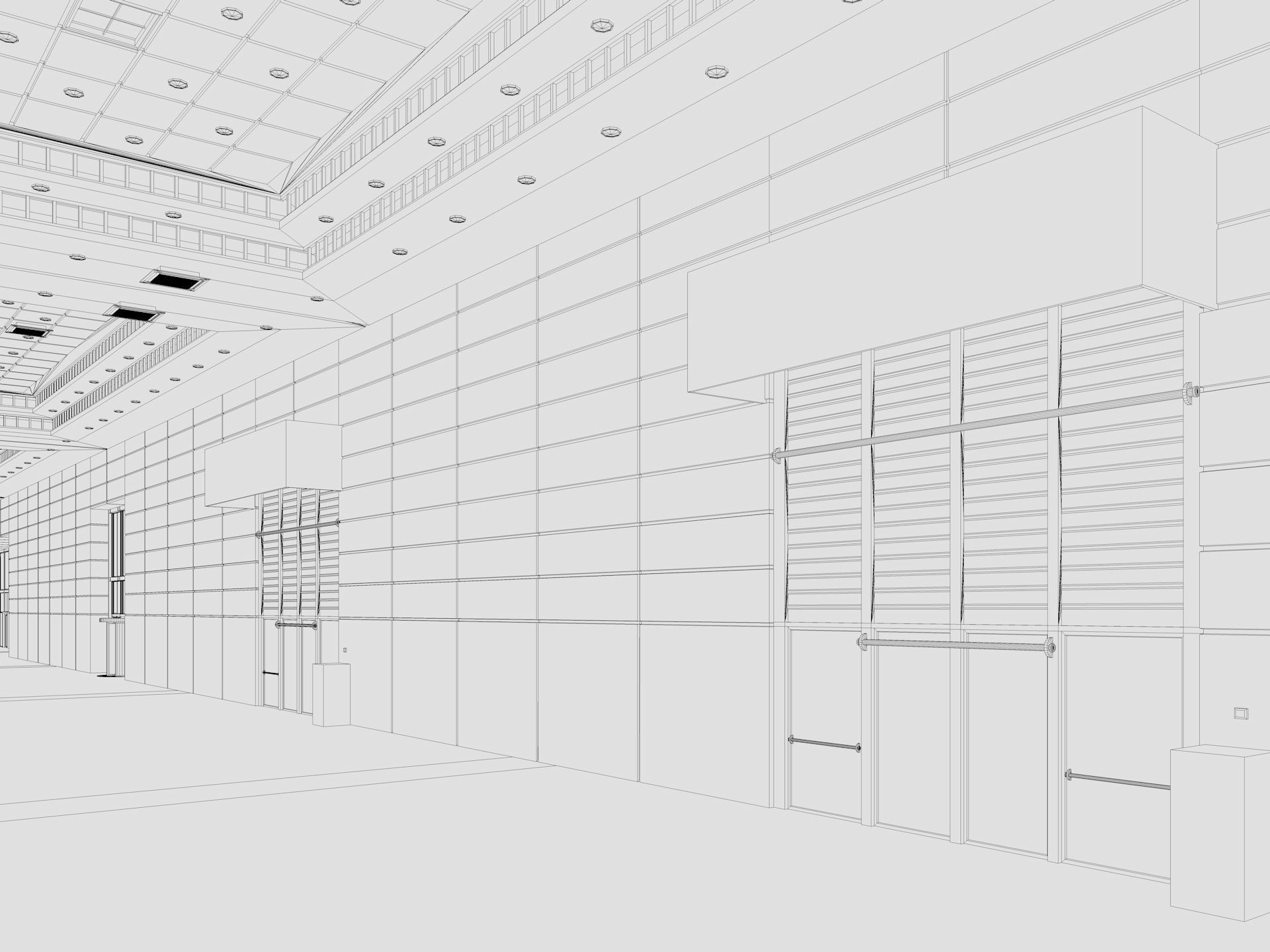 Exhibition Hall 13 interior and exterior 3D model_22