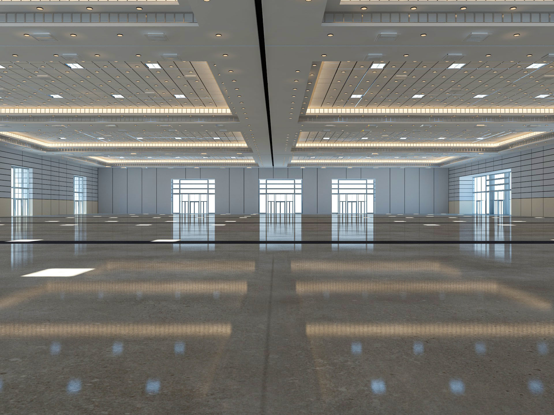 Exhibition Hall 13 interior and exterior 3D model_8